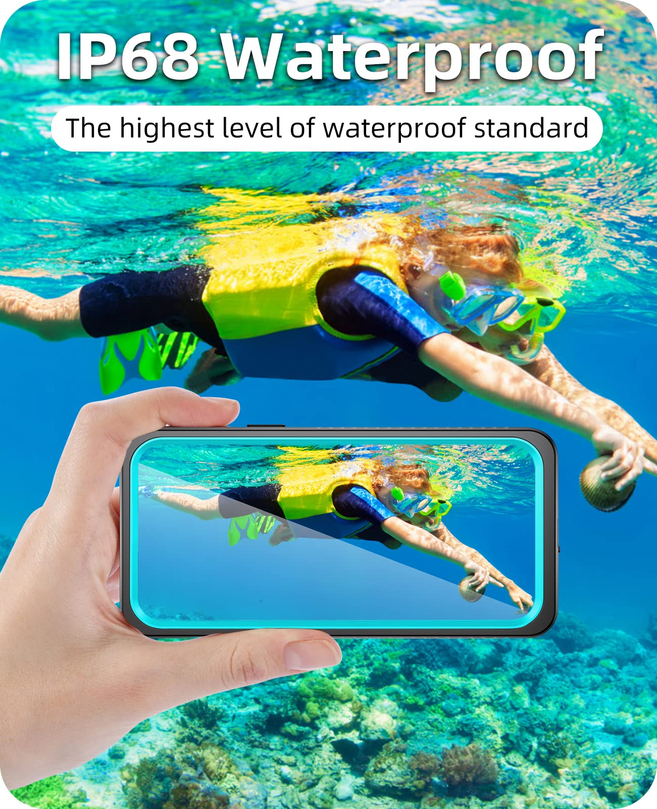 Wifort For Iphone 12 Pro Waterproof Case Built In Screen Protector Water Resistant Cover Protective Drop Protection Hard, Shockp