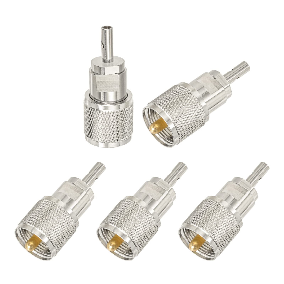 Superbat PL259 Coaxial Connectors UHF Male PL259 Solder Connector for RG316 RG174 RG188 LMR100 Coax Cable 5pcs