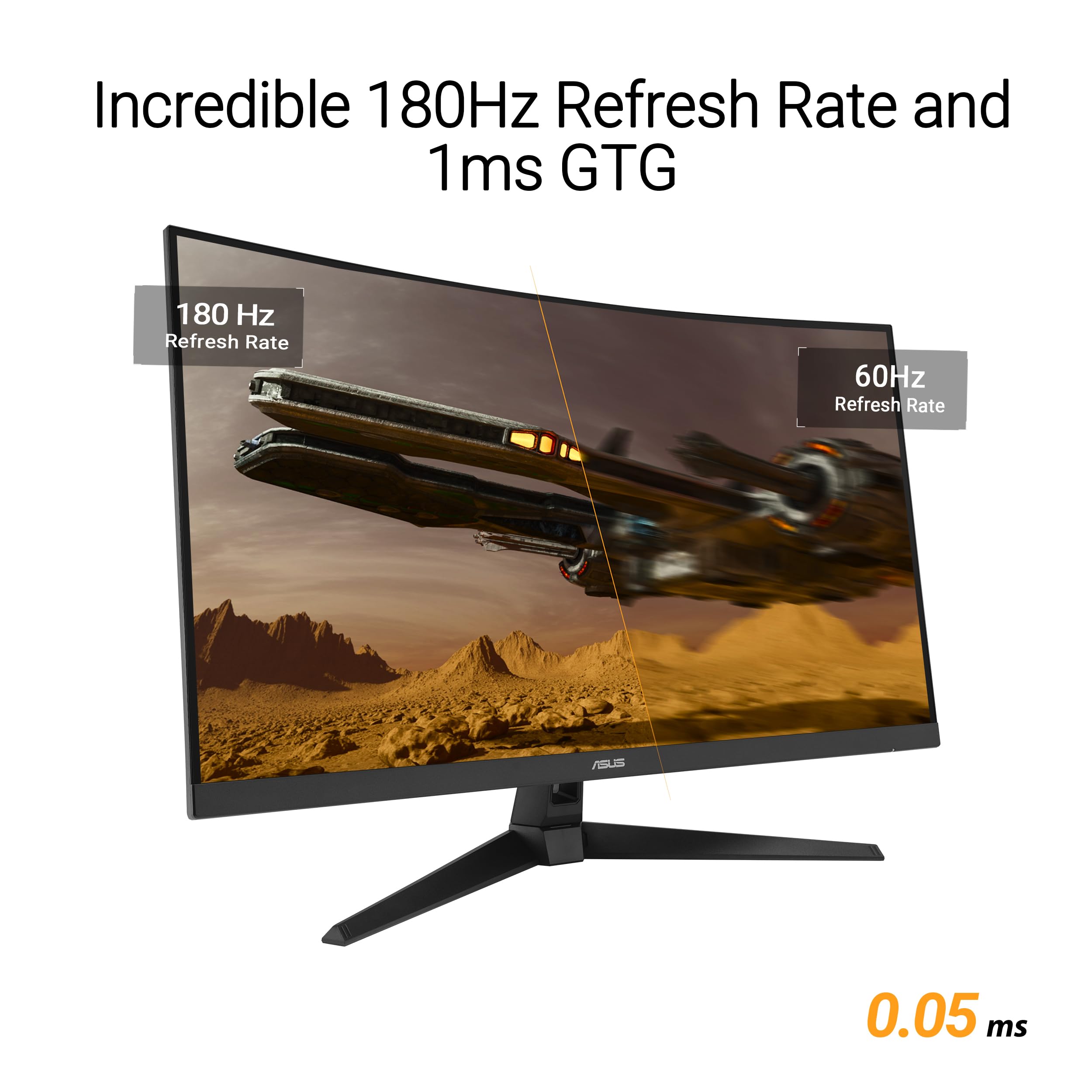 Asus Tuf Gaming 31.51440P Curved Hdr Gaming Monitor (Vg32Wq3B)   Qhd (2560 X 1440), 180Hz, 0.5Ms, 1500R, Extreme Low Motion Blur