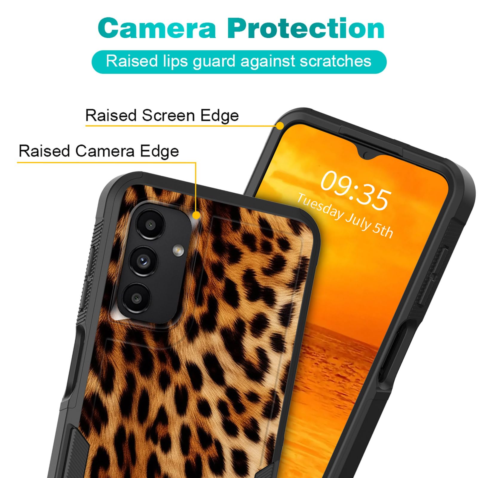Kjfhdjfdh For Galaxy A14 5G Case,Dual Layer Hybrid Heavy Duty Rugged Shockproof Hard Pc +Soft Silicone Protective Case For Samsu