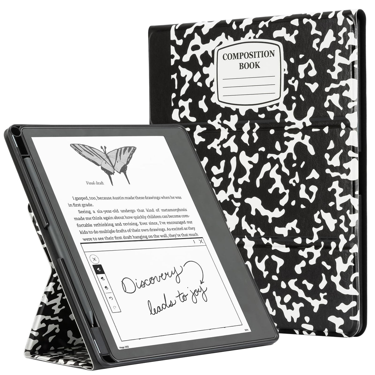 Cobak Stand Case For Kindle Scribe - Premium Folio Leather Cover With Pen Holder, Auto Sleep/Wake, And Stand Feature - Compatibl
