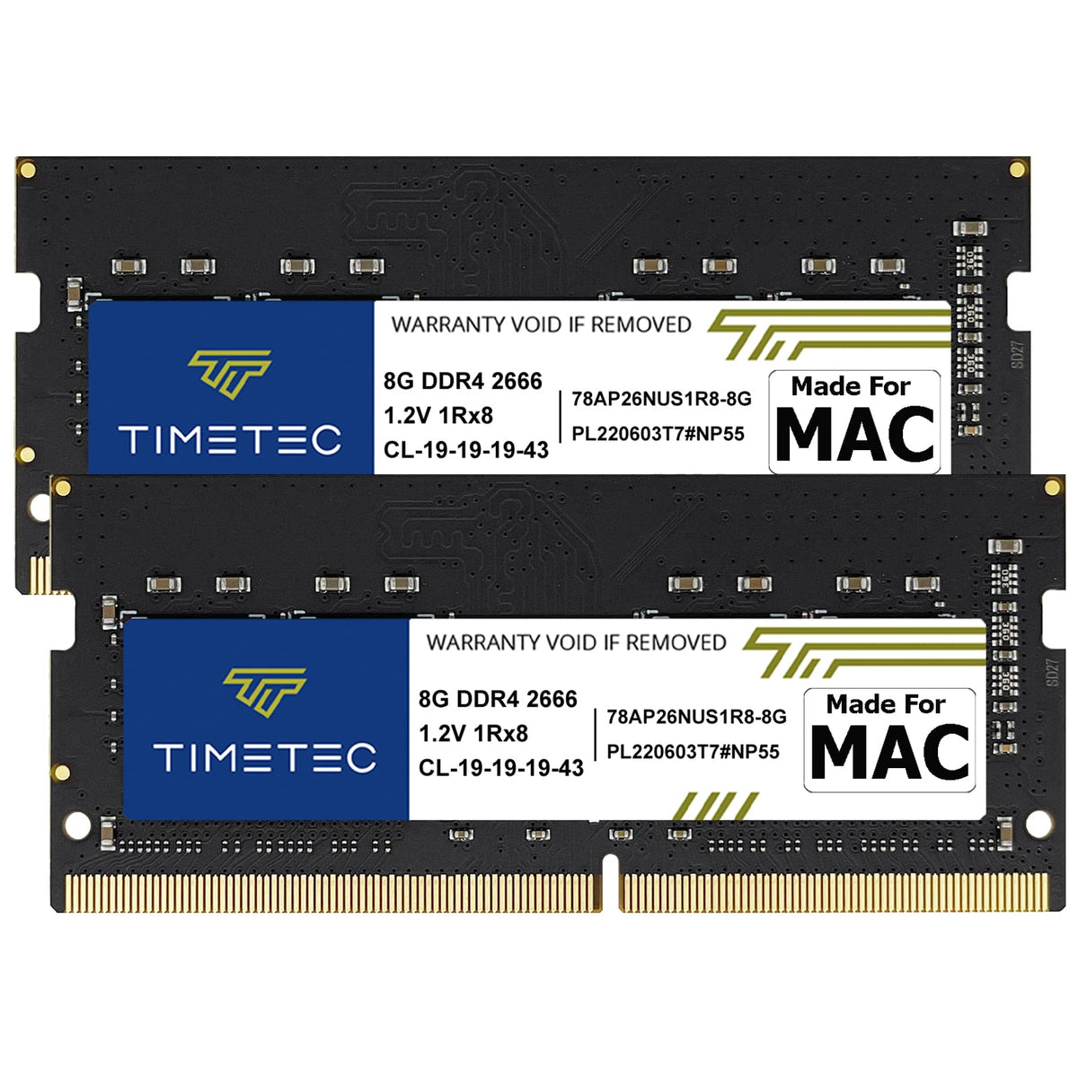 Timetec 16Gb Kit(2X8Gb) Compatible For Apple Ddr4 2666Mhz For Mid 2020 Imac (20,1/20,2) / Mid 2019 Imac (19,1) 27-Inch W/Retina 5K Display, Late 2018 Mac Mini (8,1) Pc4-21333 / Pc4-21300 Mac Ram
