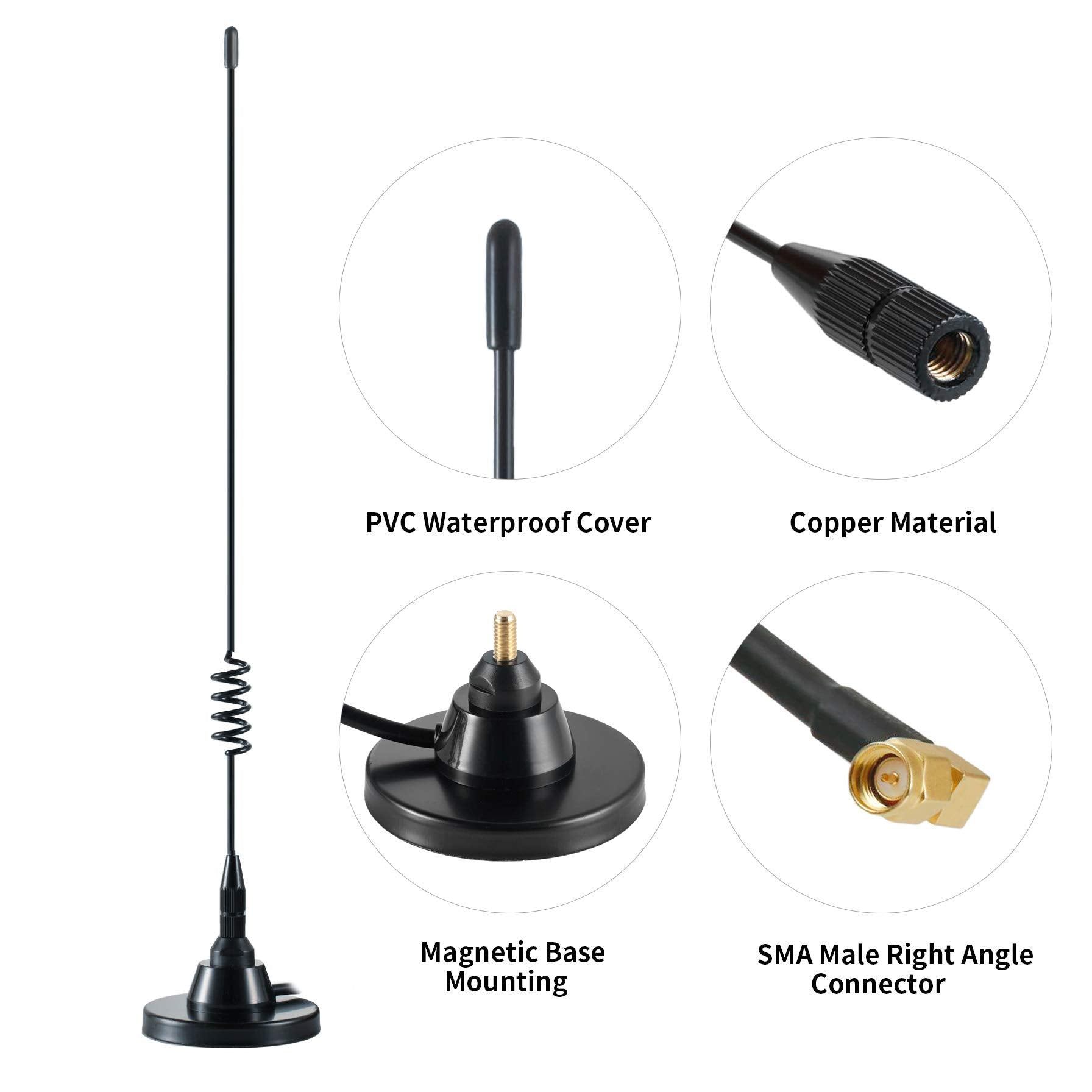 High Gain Long Range Magnetic Base Replacement Antenna Compatible With Garmin Gps Alpha 100 200 200I Astro 220 320 430, Eifagur