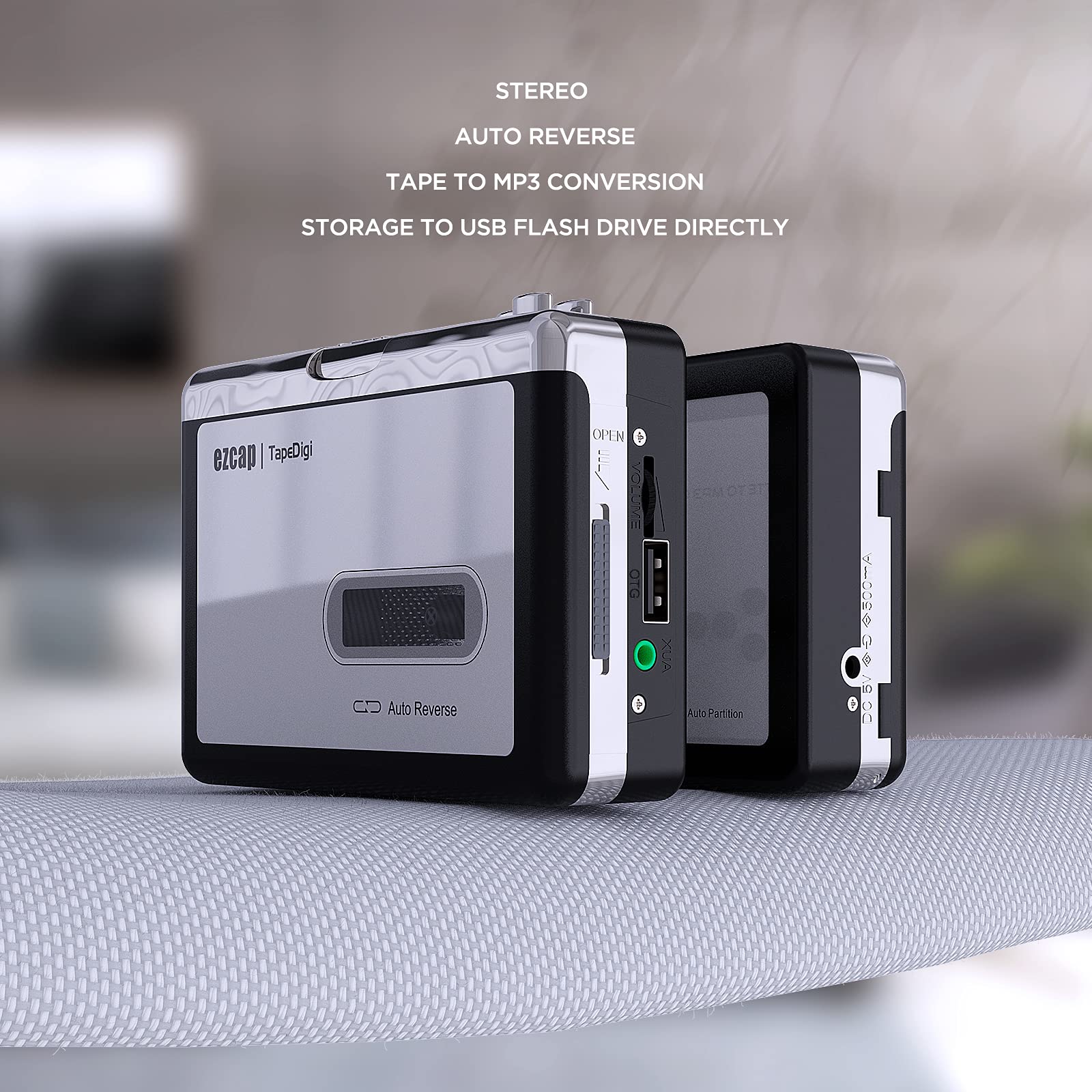 Ezcap Cassette To Mp3 Converter, Digital Cassette Player Converts Tape To Mp3 Into Usb Flash Drive, No Pc Required No Bluetooth