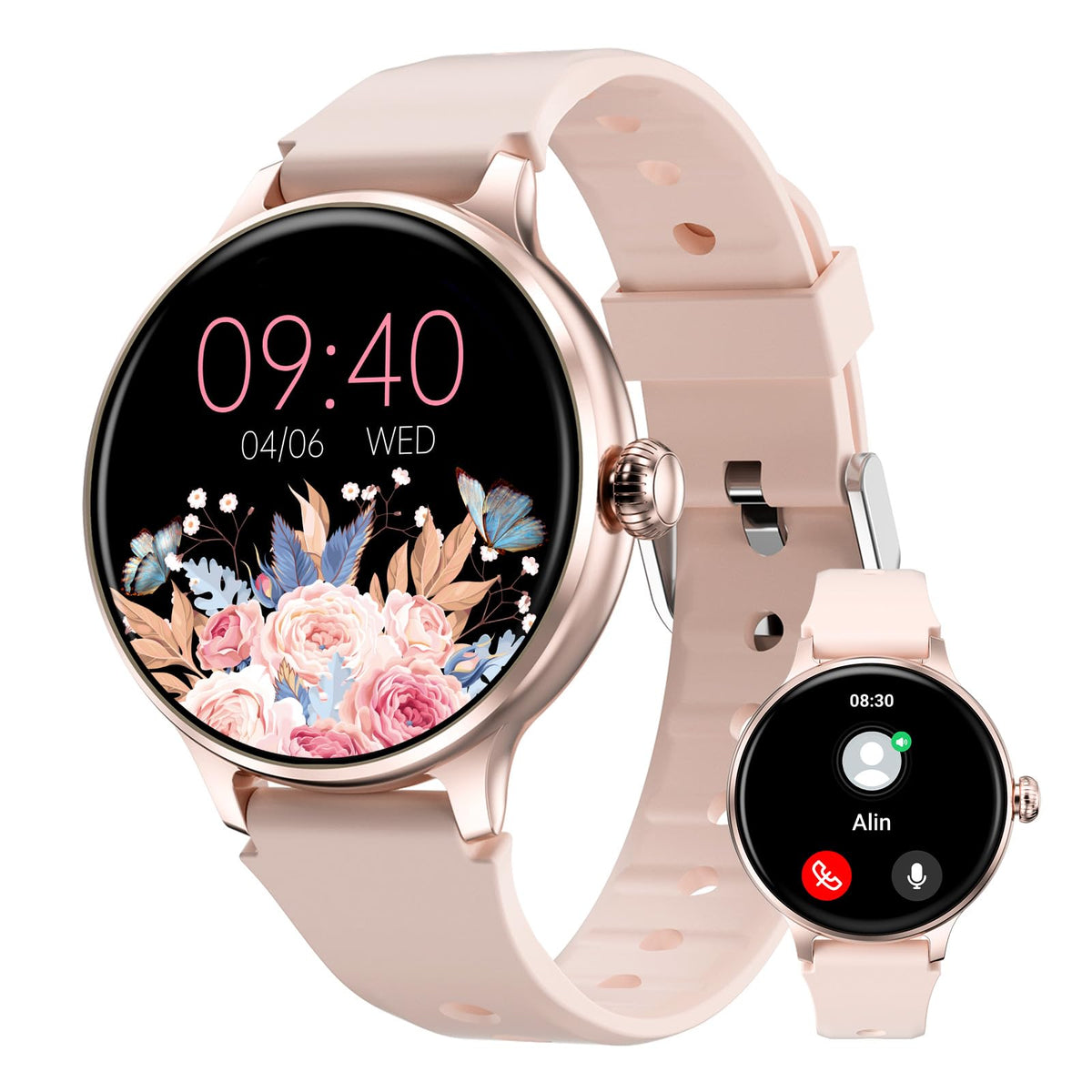 Fitvii Smart Watch For Women Answer/Make Calls, Fitness Tracker With 24/7 Blood Pressure Heart Rate And Blood Oxygen Monitor, Sl