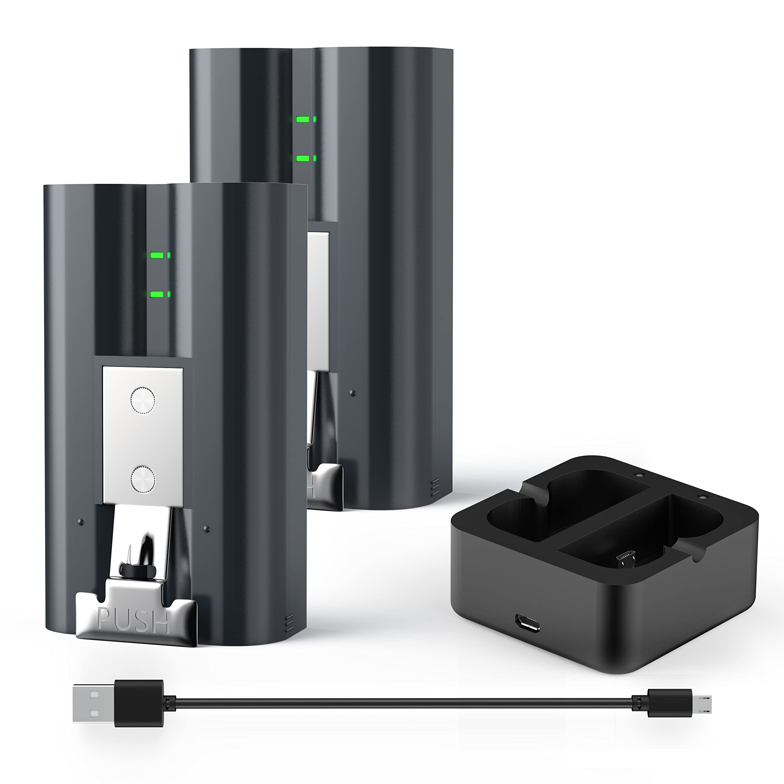 Jippofu 2 Pack Battery Camera For Ring Doorbell 2 3 4 Spotlight Stick Up Cam Rechargeable Batteries, With Usb Charging Station R