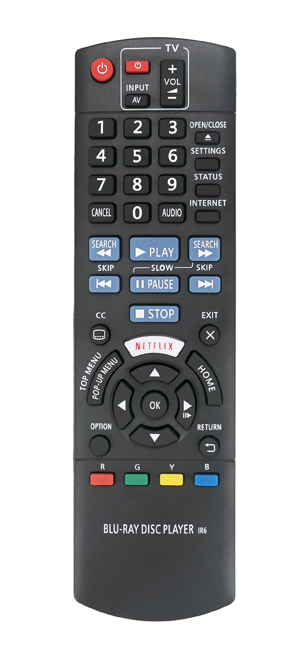 New N2QAYB001024 Replace Remote fit for Panasonic Blu-Ray Disc Player DMP-BD93 DMP-BD903 DMP-BDT271 DMP-BDT280 DMP-BD94