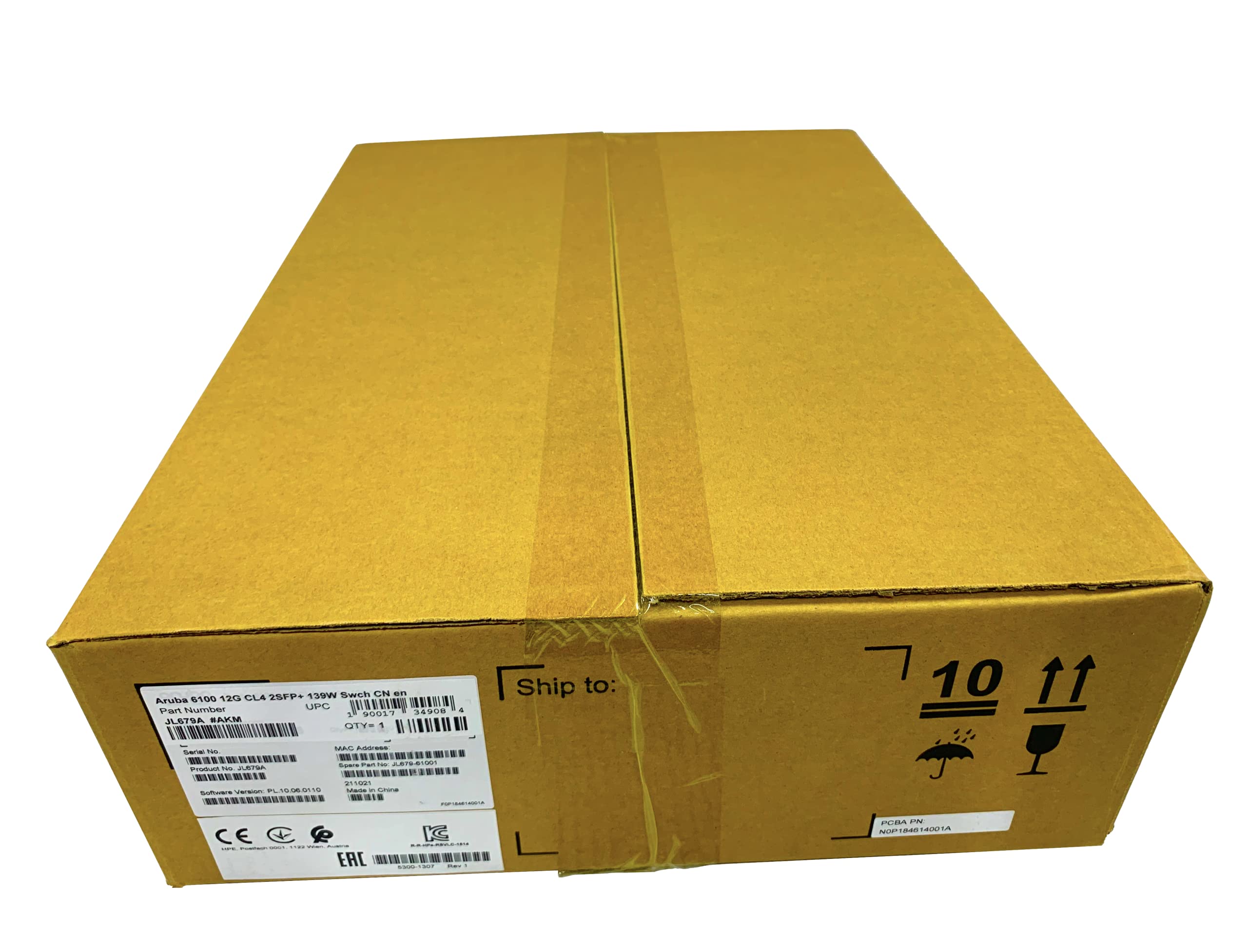 Aruba 6100 12G Class4 PoE 2G/2SFP+ 139W Switch - JL679A#ABA US Localization/Cord