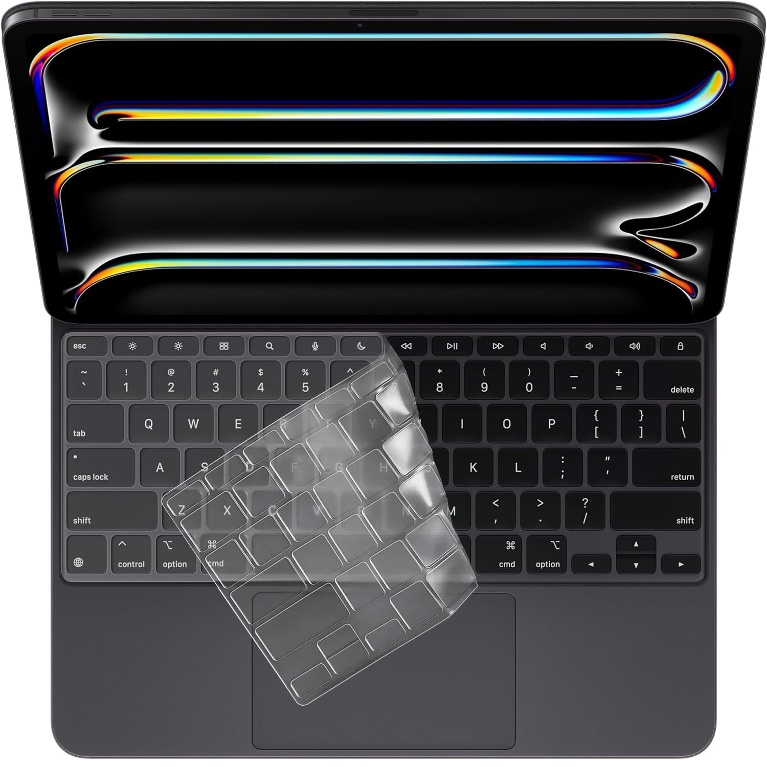 Proelife Keyboard Cover Skin For 2024 Ipad Pro 13 Inch M4 Chip (A2925/A2926) Magic Keyboard Us Enter Tpu Protector For Newest Ip
