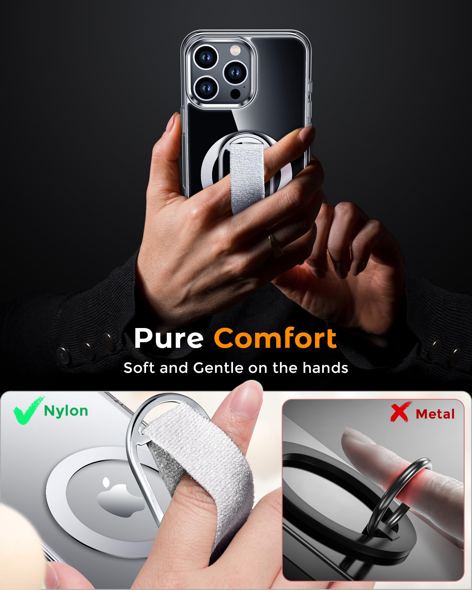 Shields Up For Iphone 16 Pro Case With Stand, 16 Pro Phone Case Clear With Ring Holder & Phone Grip [Compatible With Magsafe] Sh