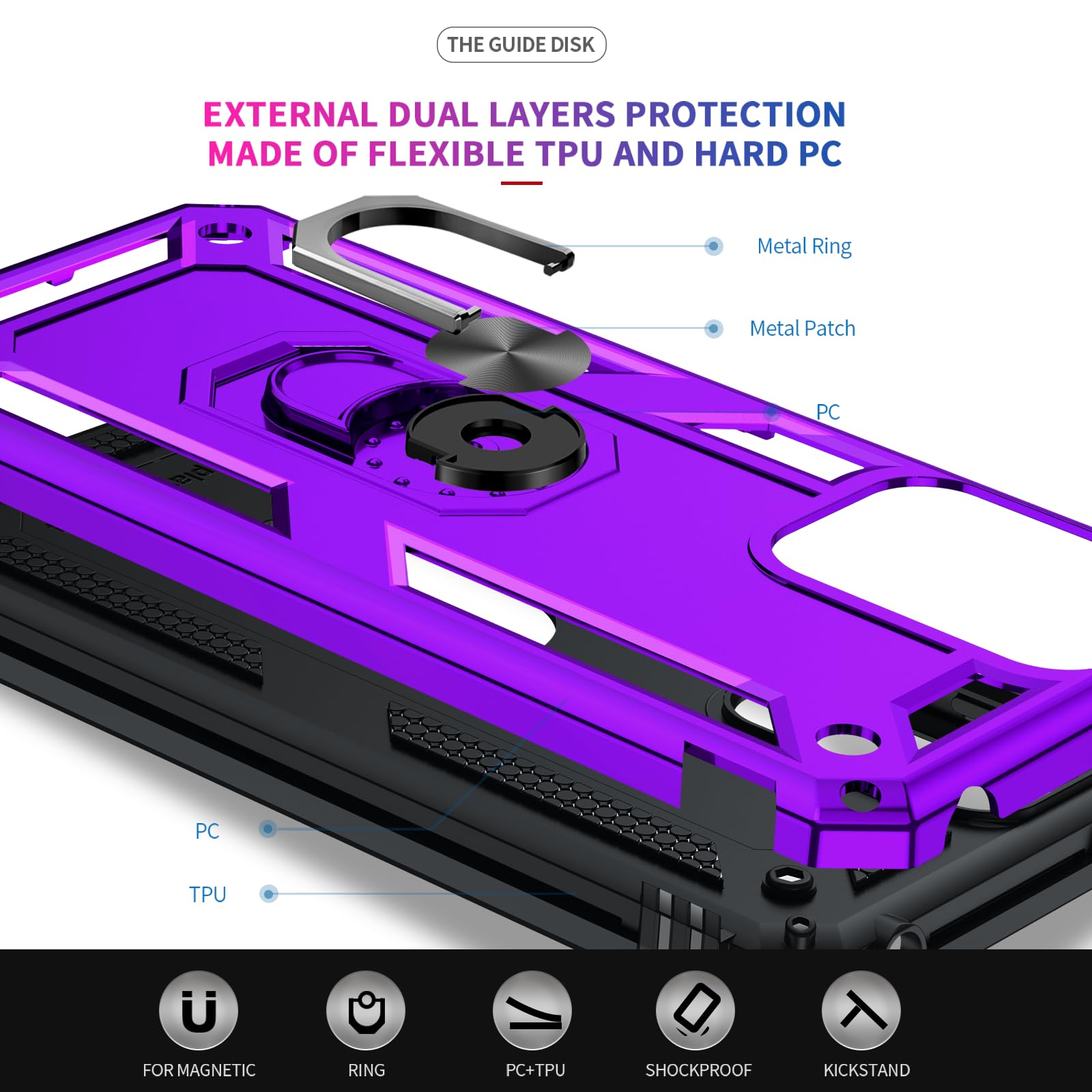 Leyi For Moto G Play 2024 Phone Case, Motorola G Play 2024 Case With Screen Protector And Camera Lens Protector, Military Grade