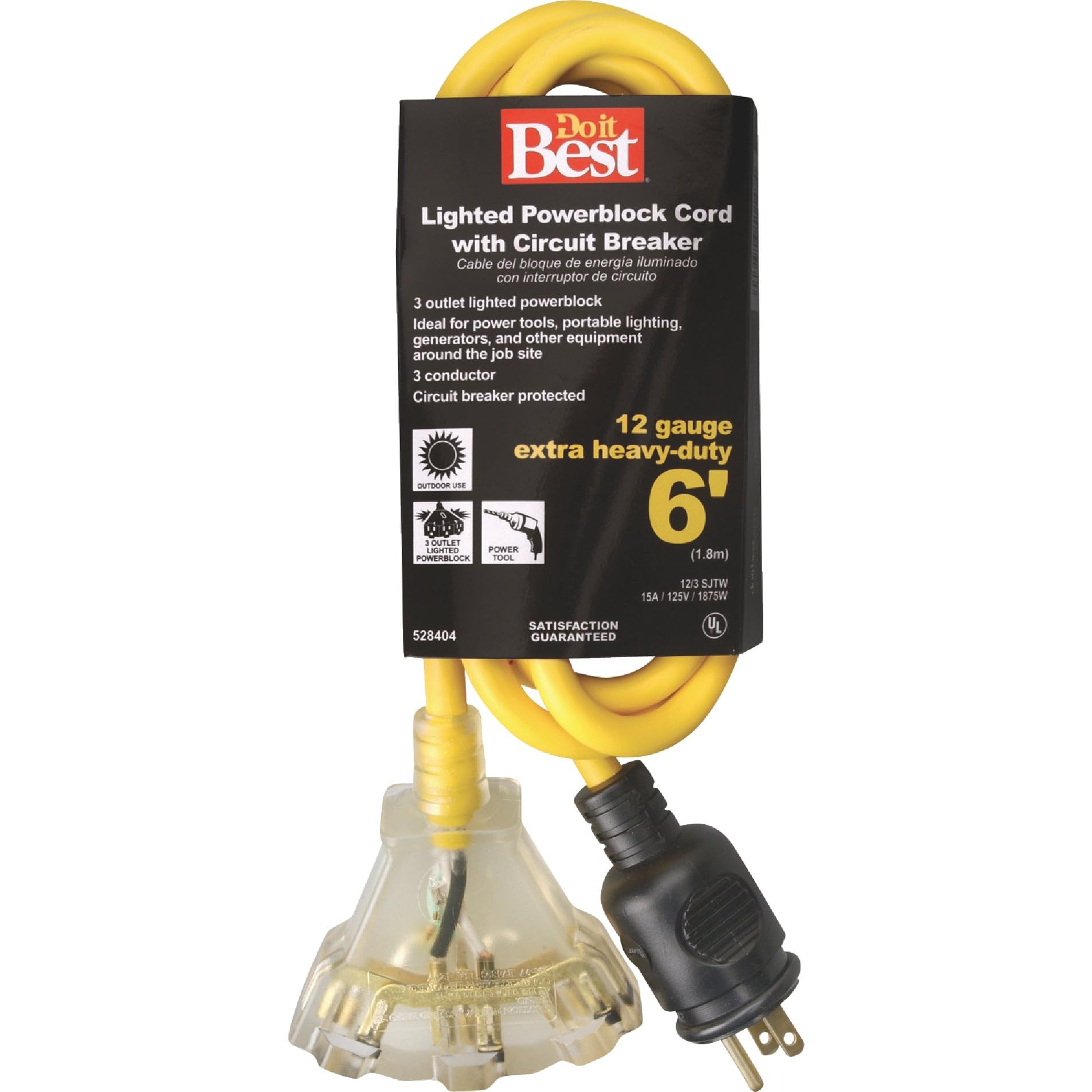 Circuit Breaker Protected Extension Cord