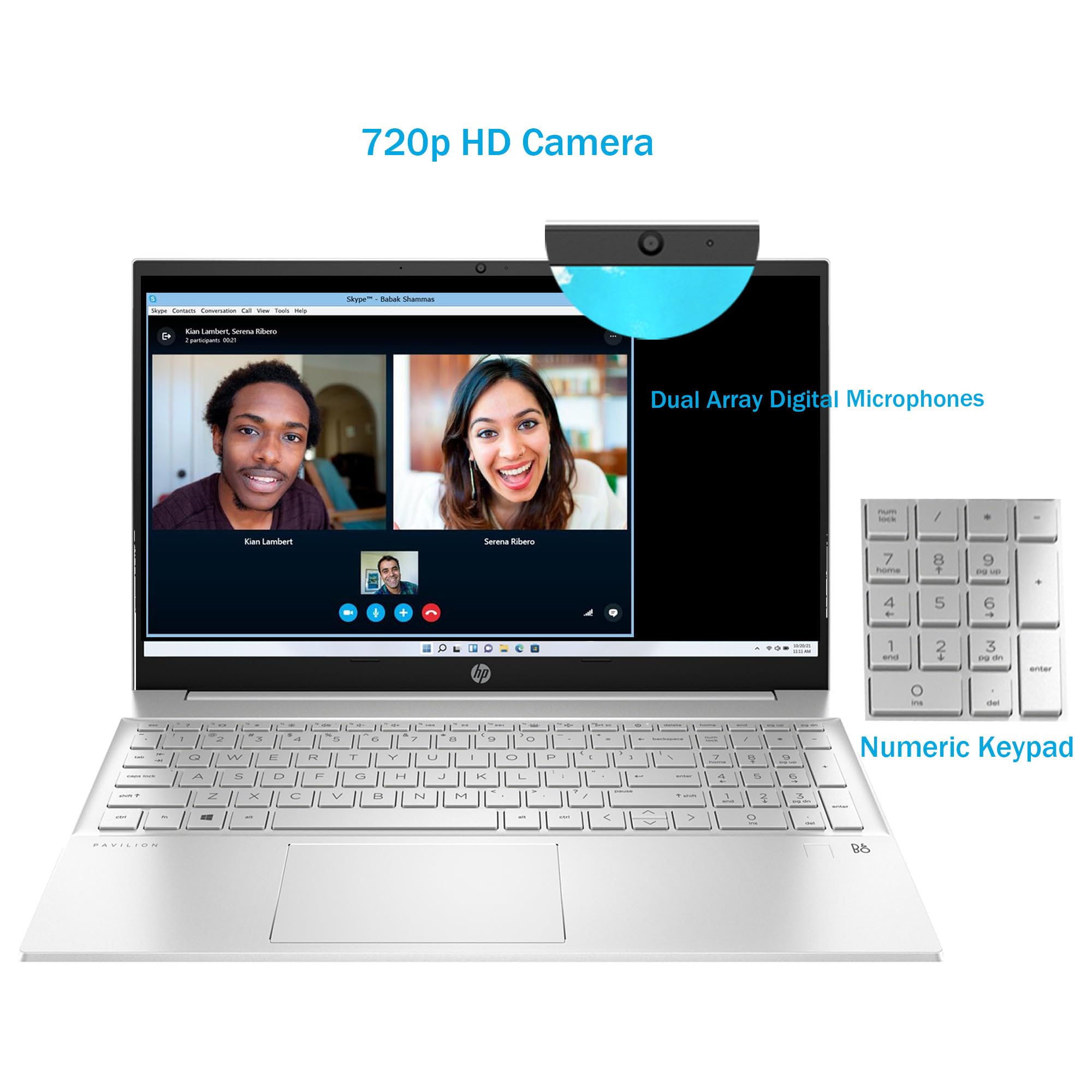 Hp Pavilion 15.6'' Laptop, Intel Core I7-1355U Processor, 64Gb Ram, 1Tb Ssd, Bluetooth 5, Wifi 6, Webcam, Hdmi, Windows 11 Pro,