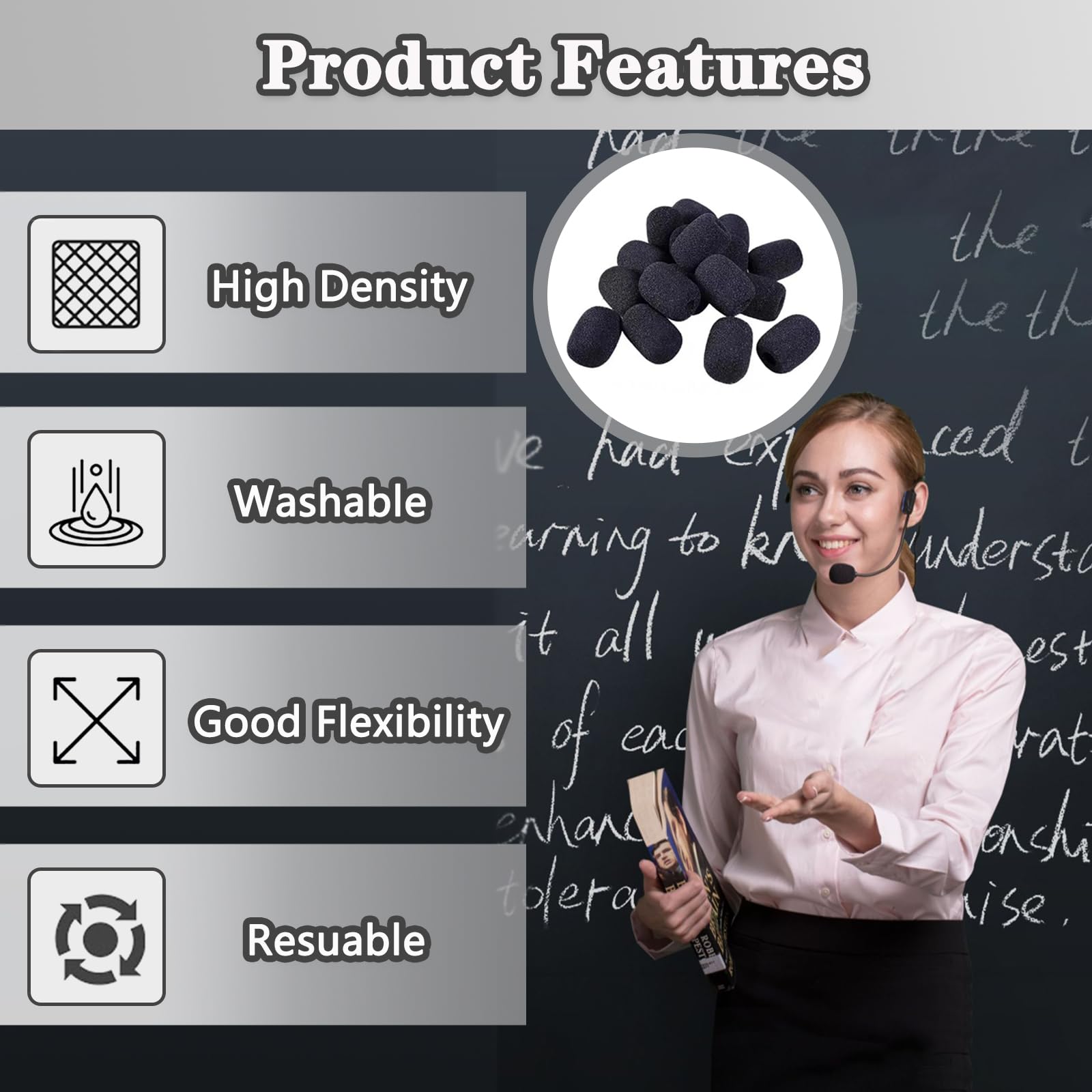 Headset Microphone Covers Foam, Lapel Headset Microphone Windscreen Sponge Mini Foam Cover Foam Microphone Windscreen For Variet