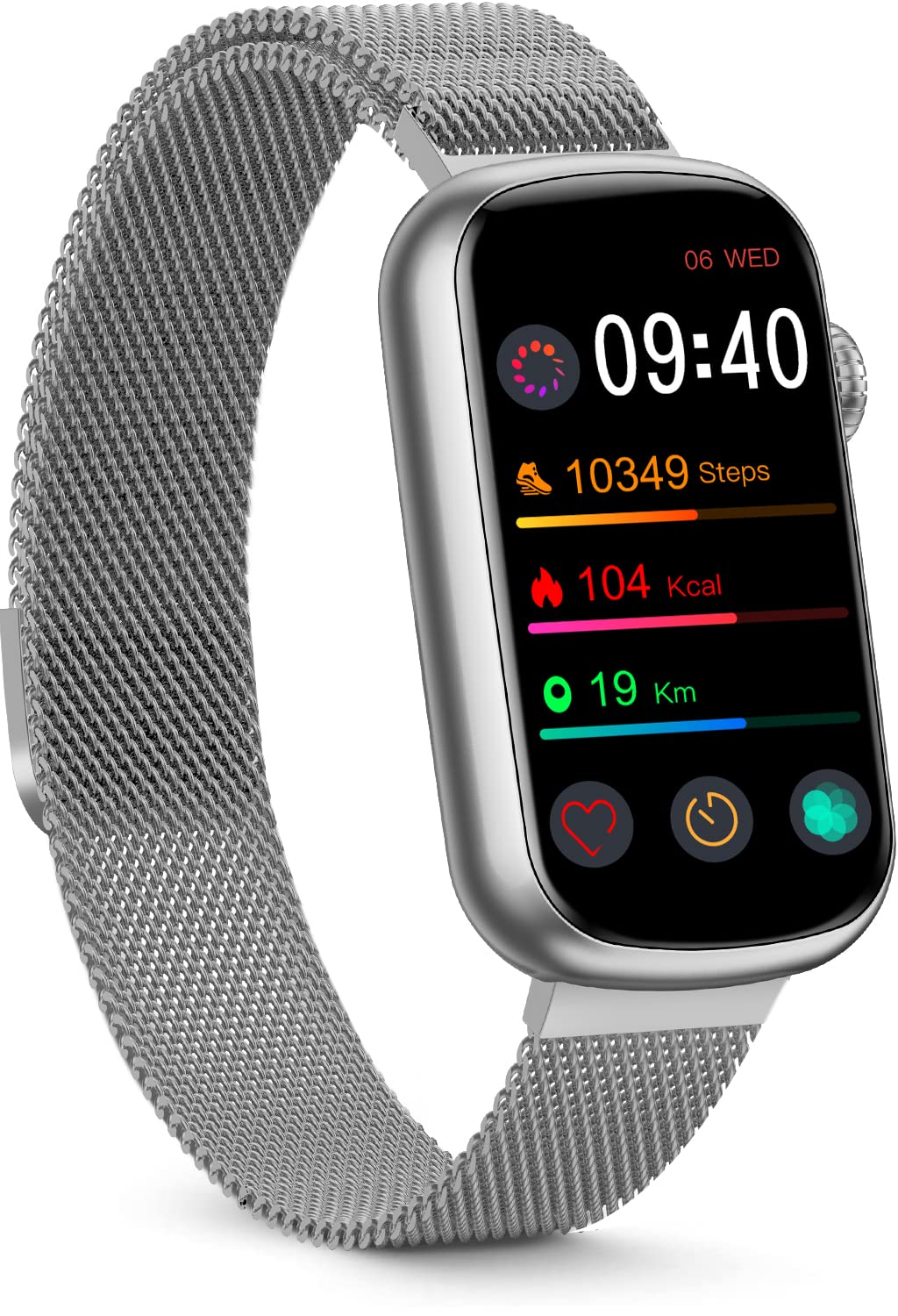 Fitvii Slim Fitness Tracker With Blood Oxygen, Blood Pressure, 24/7 Heart Rate And Sleep Tracking, Ip68 Waterproof Activity Trac