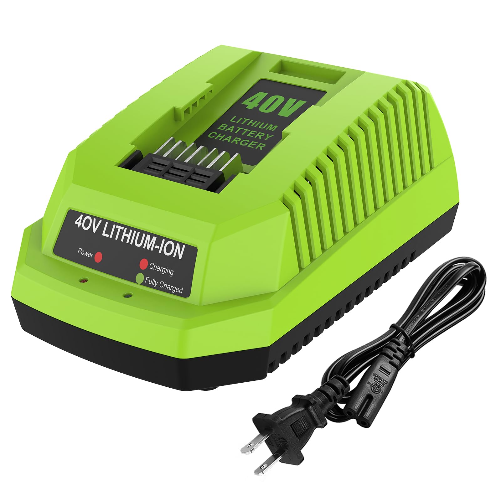 Ahomtikk 40V Charger Replacement For Greenworks 40V Battery Charger (With Wall Mount Design) Compatible With Greenworks G Max 40