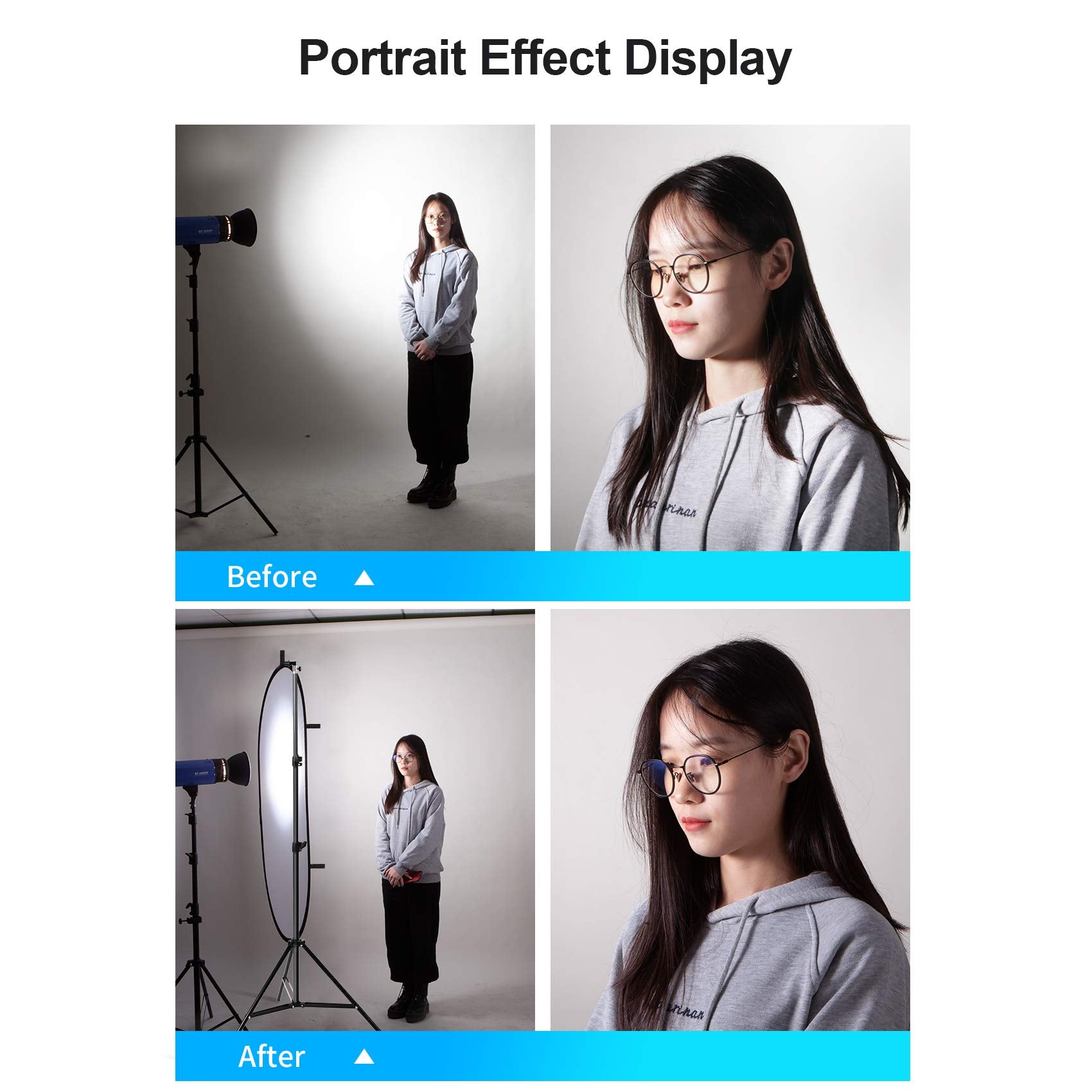 Selens 59X39In Pop Up Soft Light Diffuser Kit, With 6.6 Ft Light Stand & Clip Holder For Photo Studio Portrait And Product Shoot