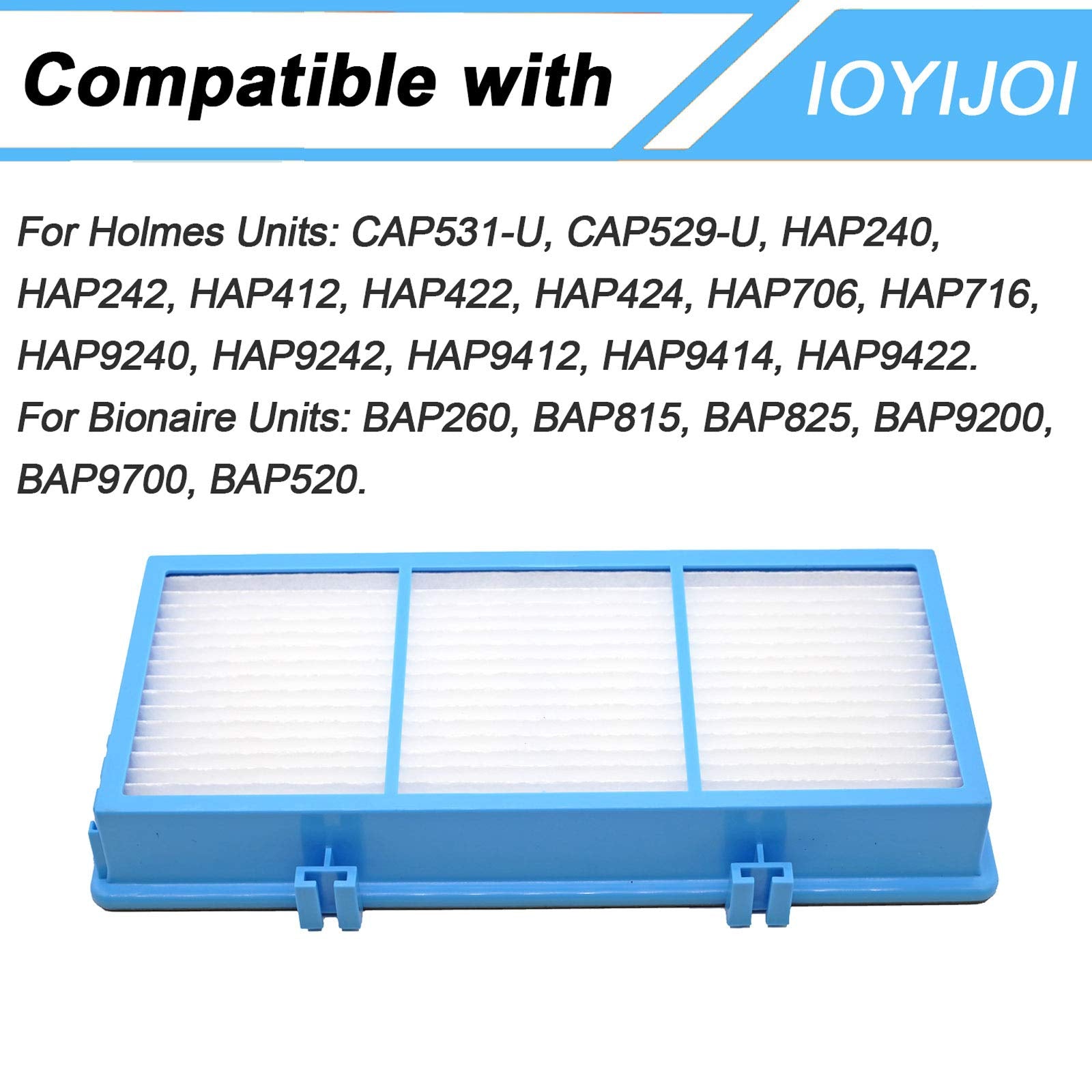Ioyijoi Filter Replacement For Holmes Aer1 Series, Replacement Parts # Hapf300Ah U4R, Hap242 Nuc (4 Filter Replacement + 8 Boost