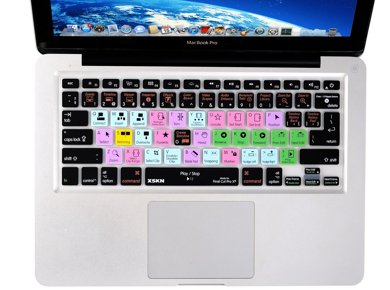 Final Cut Pro X Keyboard Cover Silicone Skin Protector For Macbook Pro 13 15 17 Inch (Us / European Iso Keyboard)