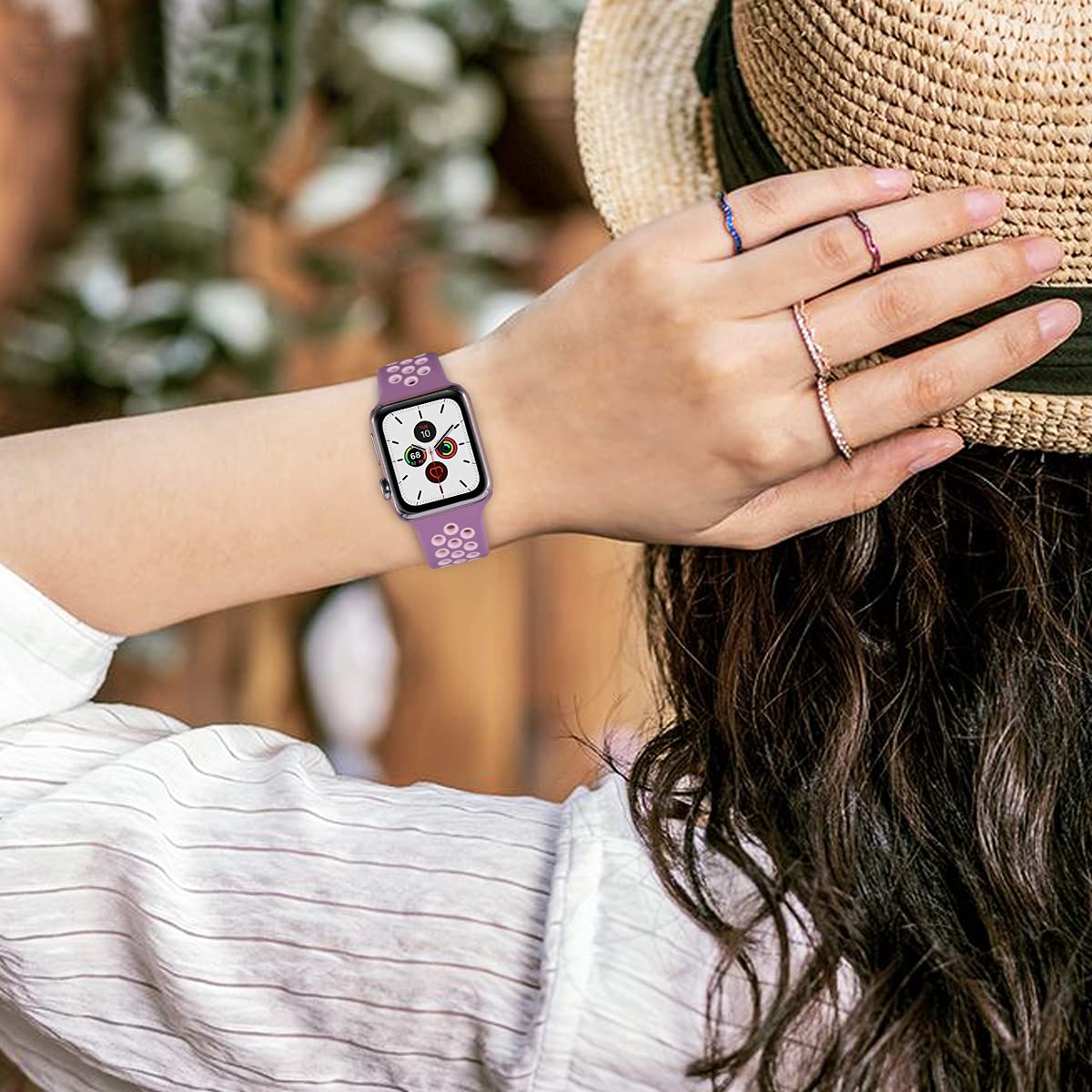 Svisvipa Sport Bands Compatible For Apple Watch Bands 38Mm/40Mm/41Mm/42Mm Series 10,Soft Silicone Sport Women Men Replacement St