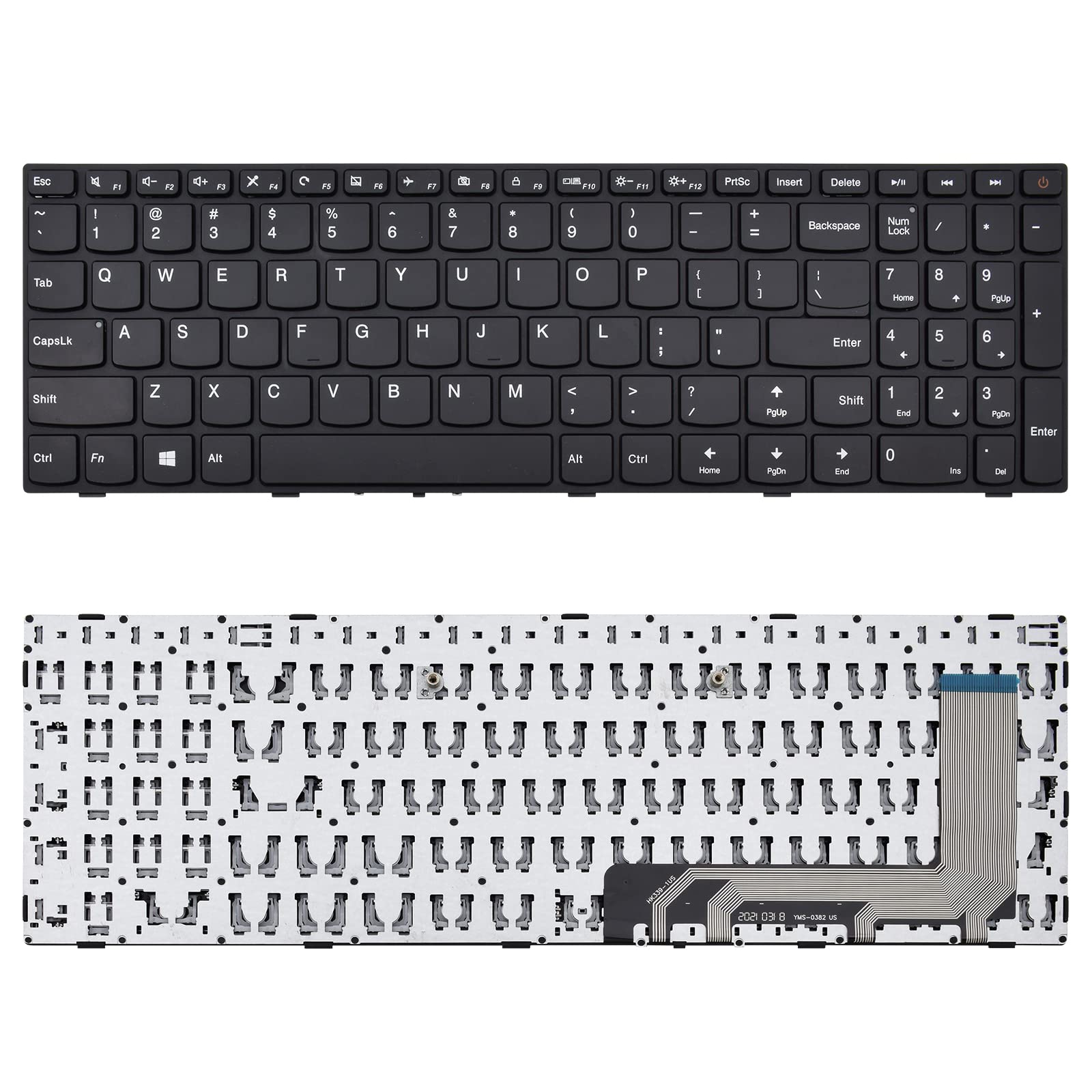 Sunmall Replacement Keyboard Compatible With Lenovo Ideapad 110 15Isk V110 17Ikb V110 17Isk 110 17Acl 110 17Ikb 110 17Isk With B