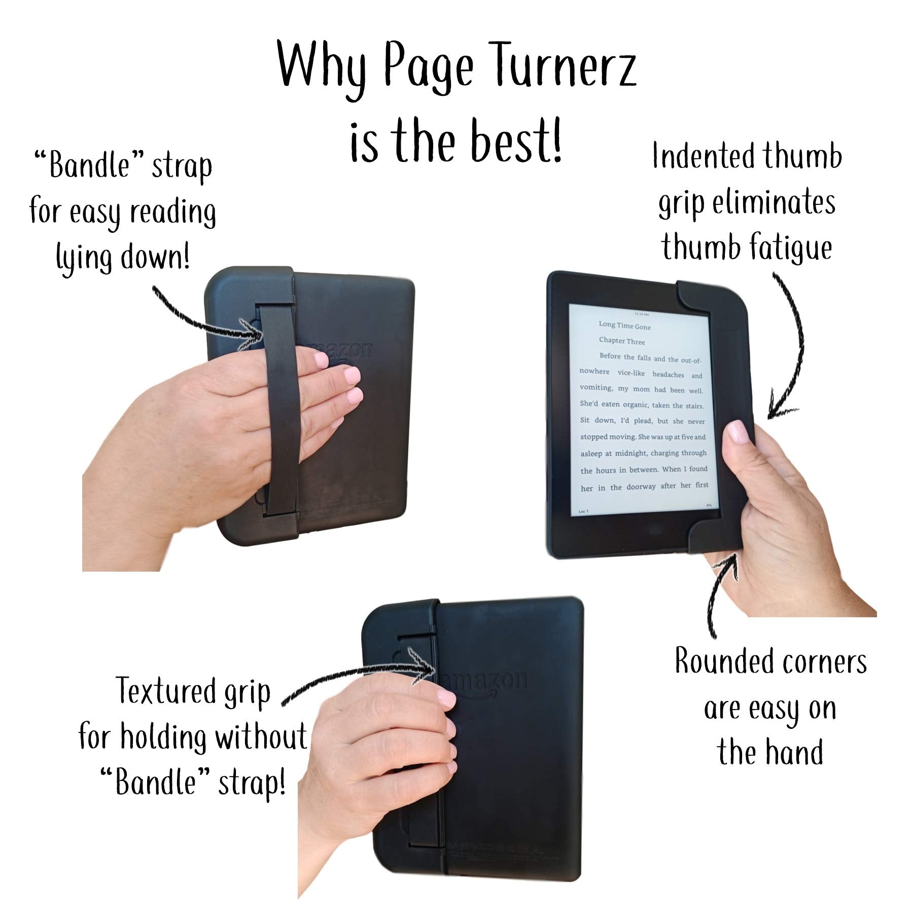 Pageturnerz 5 In 1 Grip Case Cover For Kindle Paperwhite 4 E Reader (10Th Gen)   Read In Any Position. Award Winning Design.