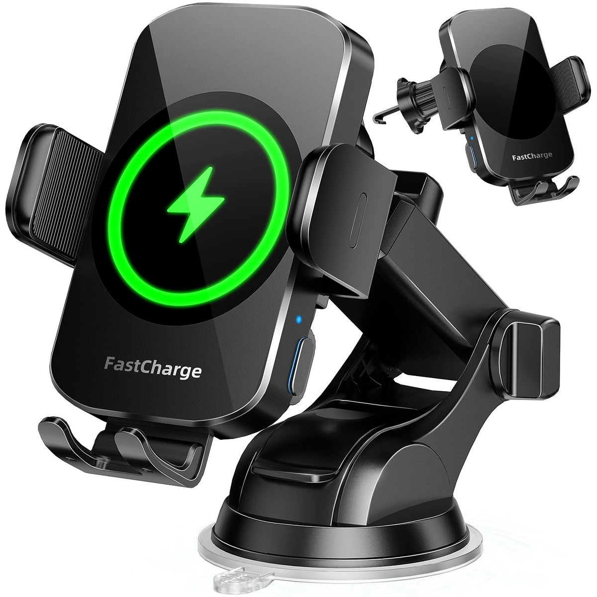 Wireless Car Charger, Fast Charging Phone Holder 3 In 1 Phone Mount Auto Clamping Car Accessories Compatible With Iphone 16 15 1