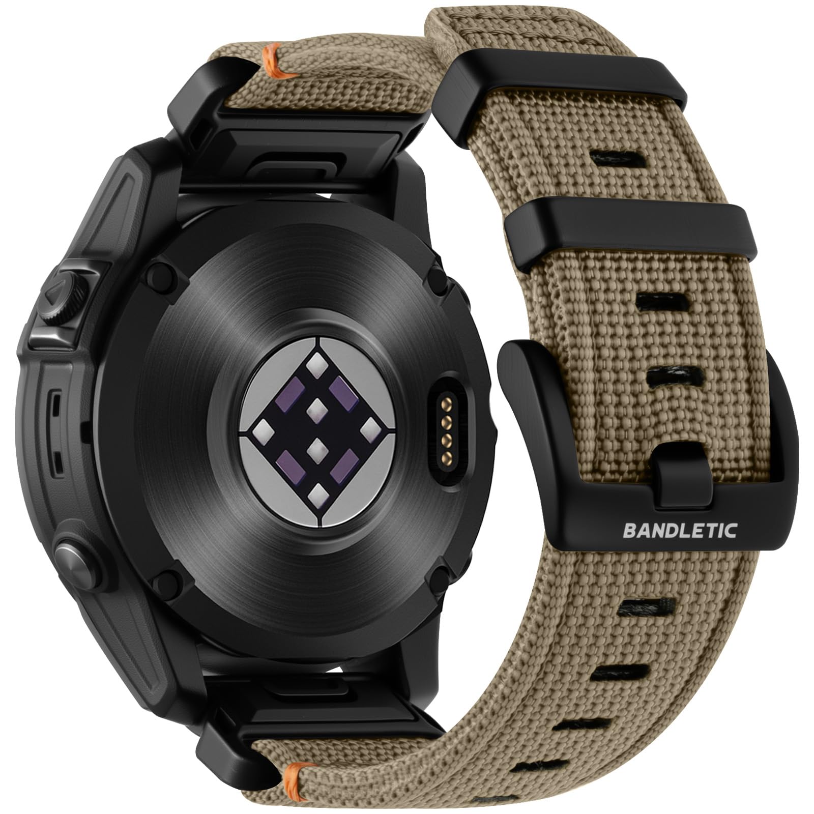 Bandletic Nylon Strap Compatible with Garmin Instinct 2 Watch Band - 22mm Quick Fit Rugged for Fenix 8 E 47mm/7 6 Pro/5 Plus/Ins
