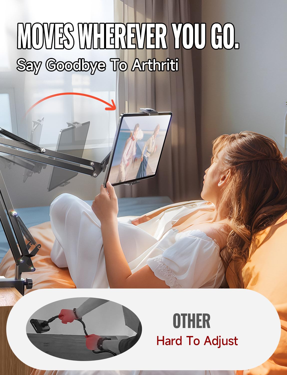 Lisen For Kindle Stand Reading In Bed, For Ipad Stand Holder For Bed Desk Tablet Stand For Kindle Accessories Paperwhite Oasis 2