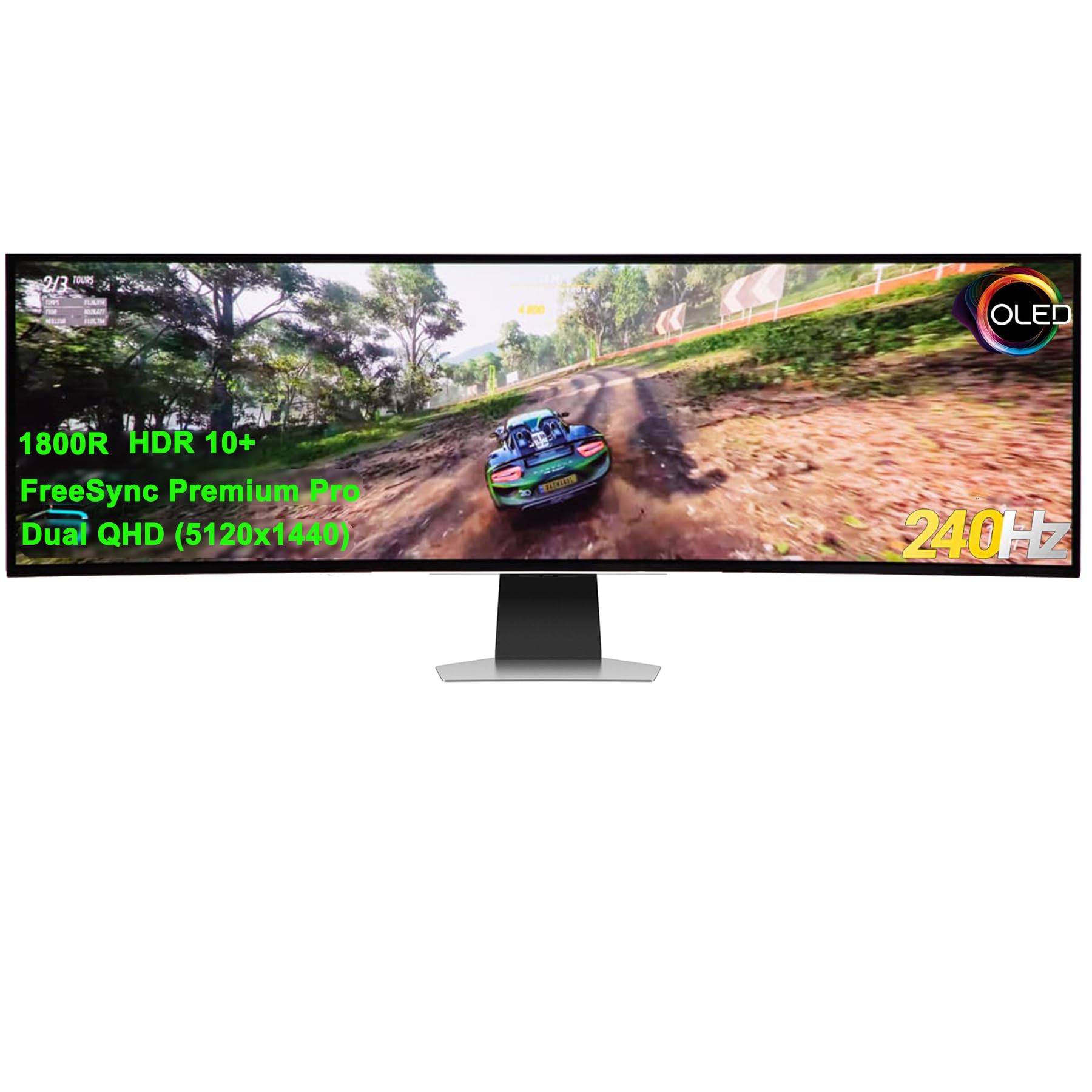 Samsung Odyssey OLED G9 Curved Gaming Monitor - 49 Dual QHD (5120 x 1440) OLED - 240Hz Refresh Rate - 32: 9-0.03ms GTG - HDR10+ 