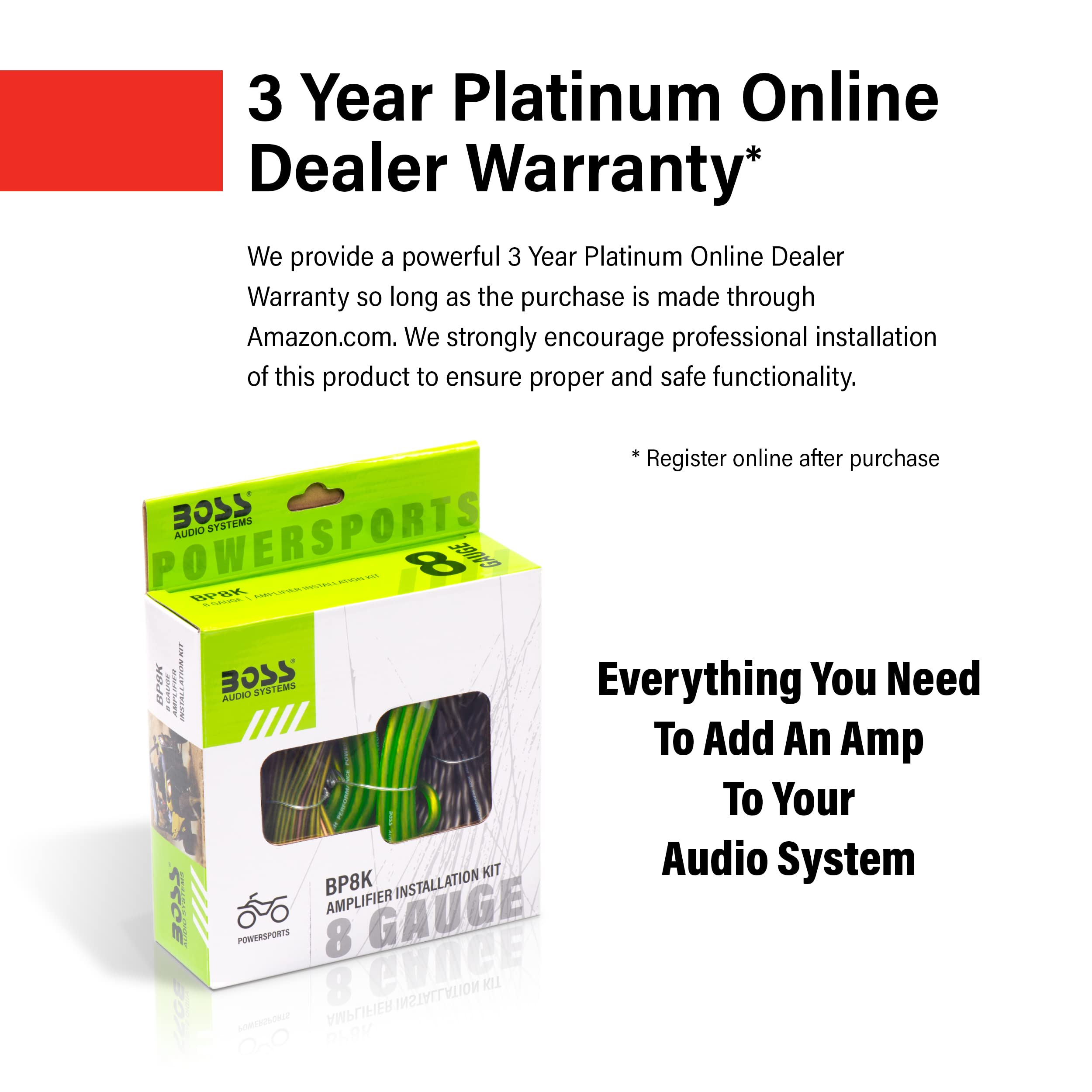 Boss Audio Systems Bp8K 8 Gauge Car Amplifier Installation Wiring Kit   A Car Amp Wire Kit Helps You Make Connections And Brings