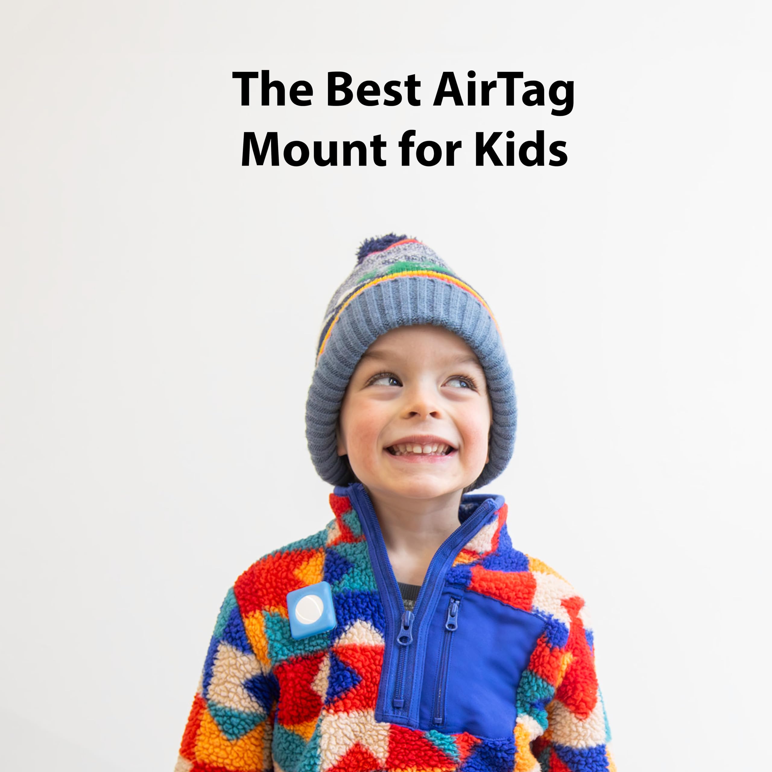 Elevation Lab Tagvault� Airtag Dual Safety Pin (2 Pack)   The Most Secure Airtag Holder For Kids | Low Profile, Doesn'T Dangle (White, Black)