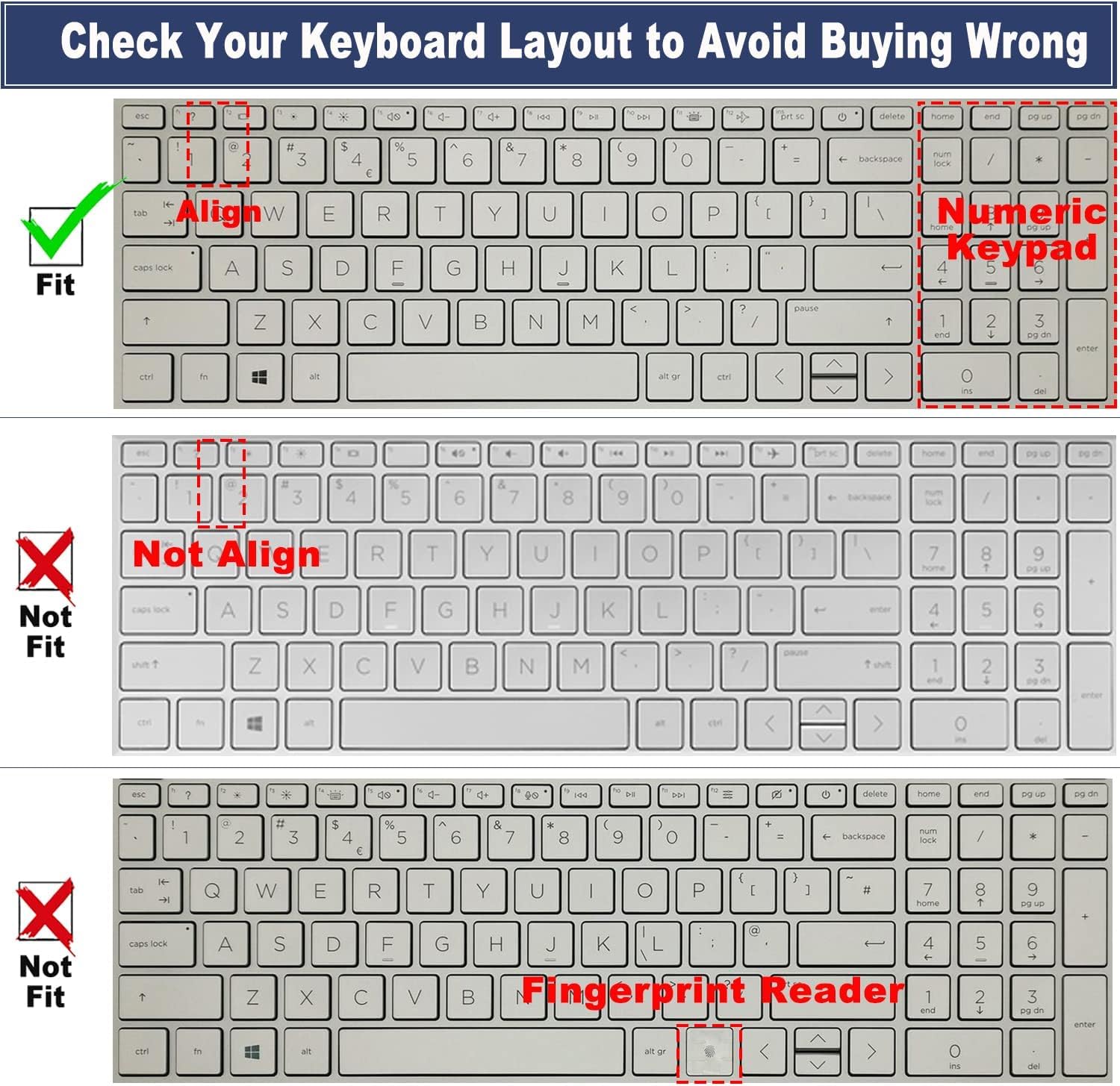 Keyboard Cover For 15.6 17.3 Hp Laptop 15 Er/Eg/Eh 15 Fc/Fd 17 Cn/Cp Series 17T Cn300 17T Cn200 17T Cn400 17 Cn2083Dx 17Z Cp300/