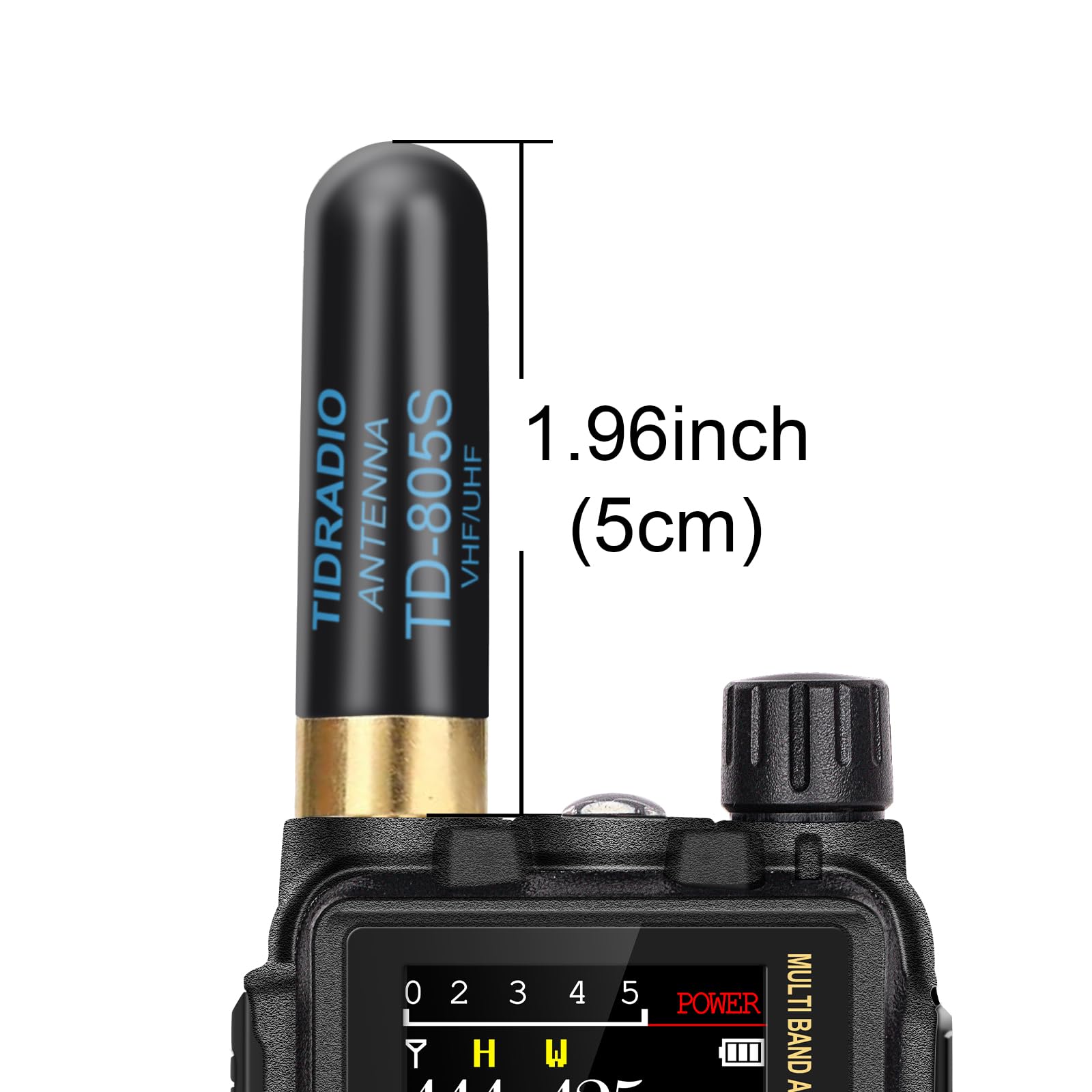 Tidradio Td 805S Short Antenna (2 Pack, 1.96Inch) Vhf/Uhf Walkie Talkie Antenna 144/430Mhz Ham Radio Antenna For Baofeng 5Rm, K5