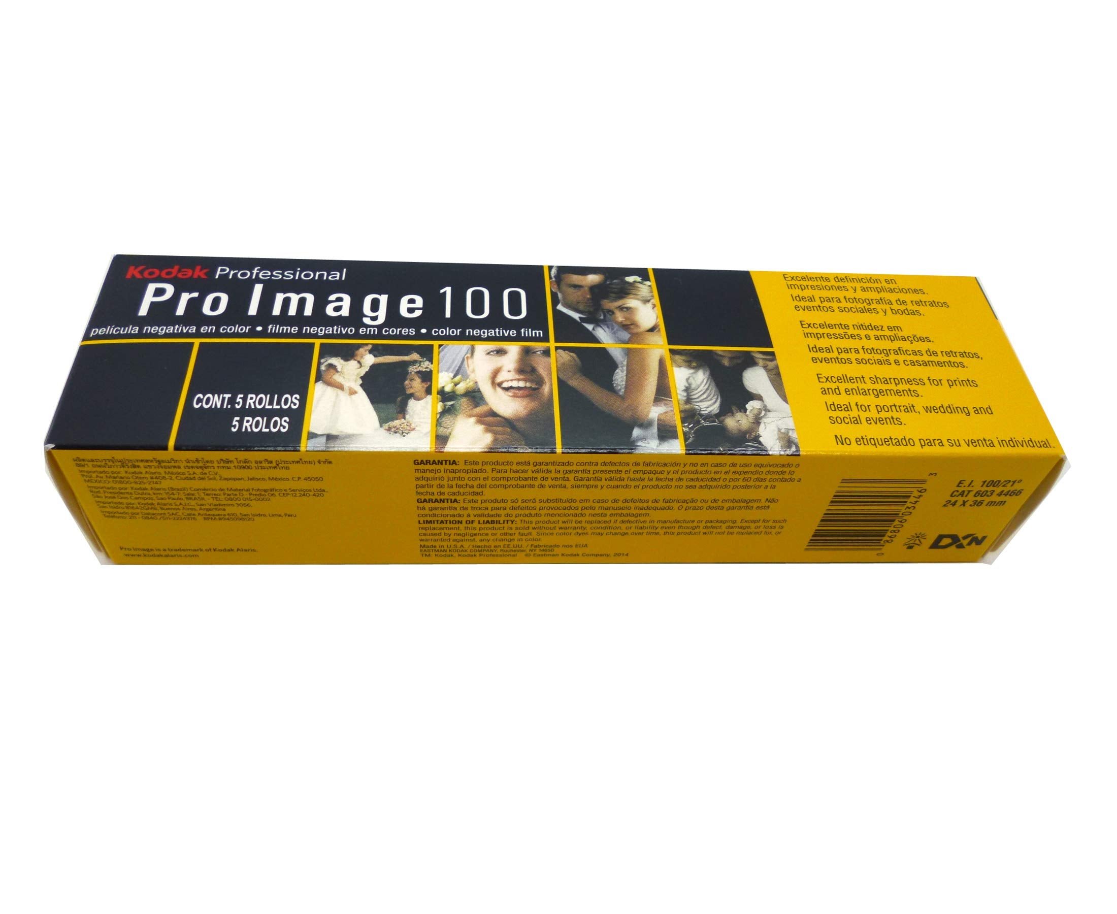 Kodak Pro Image 100 Professional Iso 160, 35Mm, 36 Exposures, Color Negative Film (5 Roll Perpack)