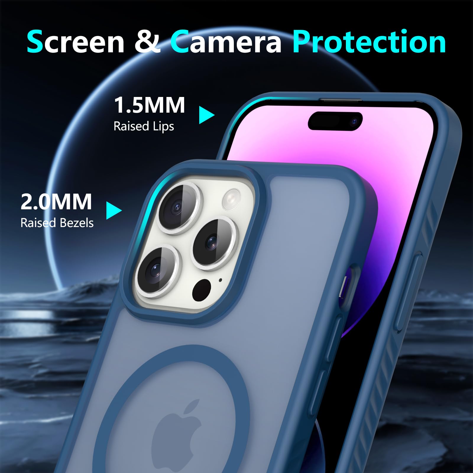 For Iphone 14 Pro Max Case: [Fit For Magsafe] Strong Magnetic & Invisible Stand, Military-Grade Protection With Screen Protector