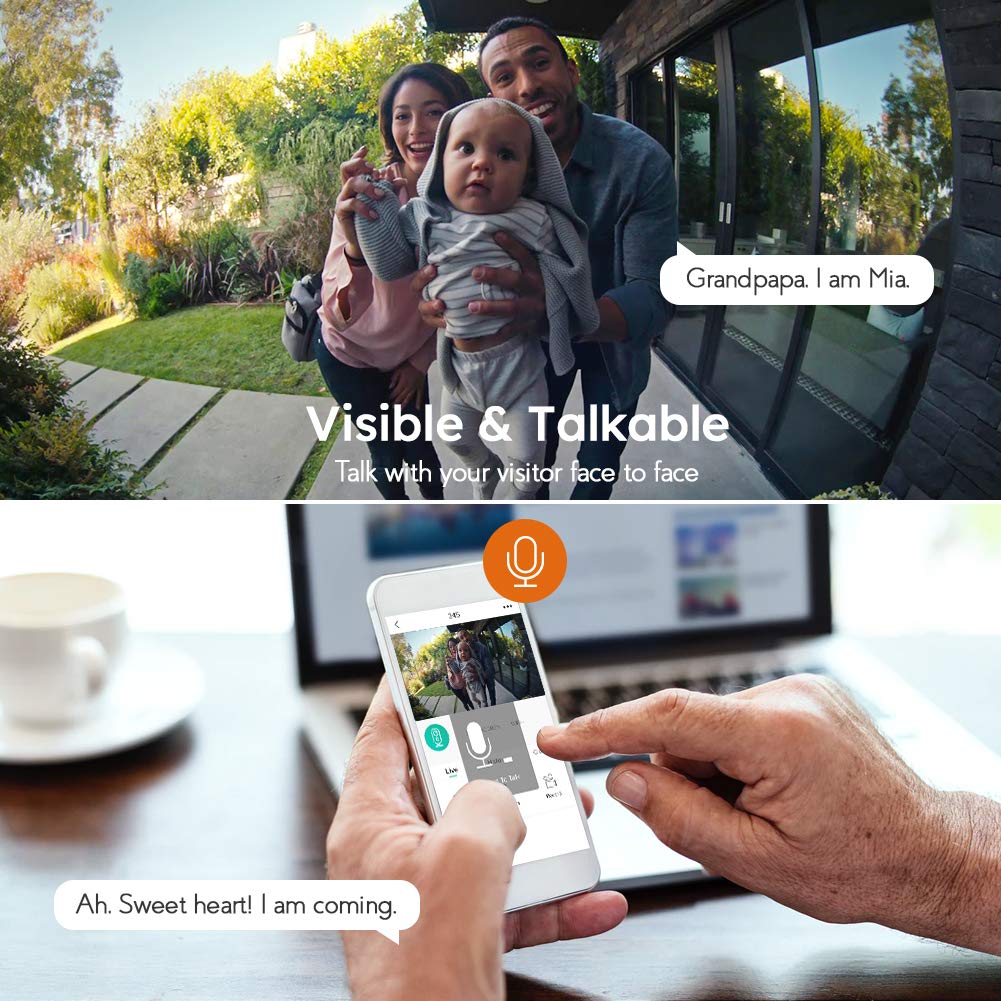 ***DISCONTINUED*** Silarius SIL-DOORBELL2MPBSDB 2MP, WiFi Battery Powered Smart Doorbell Camera + Chime (Outdoor IP65), Cloudedge app , includes 32GB MicroSD card