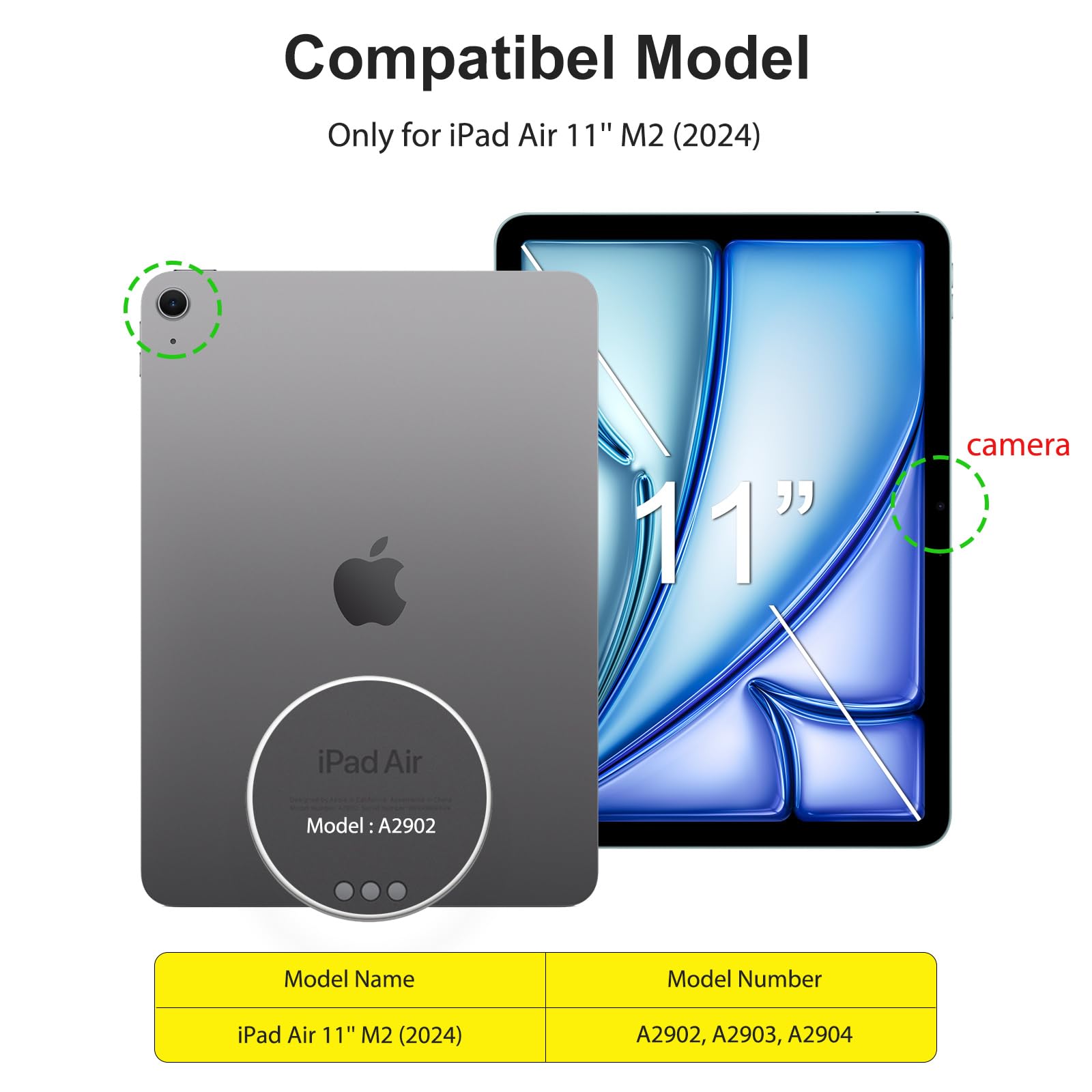 Sparin Screen Protector For Ipad Air 11 Inch M3/M2 (2025/2024, 7Th/6Th Generation), Auto Alignment Frame, 9H Tempered Glass Film