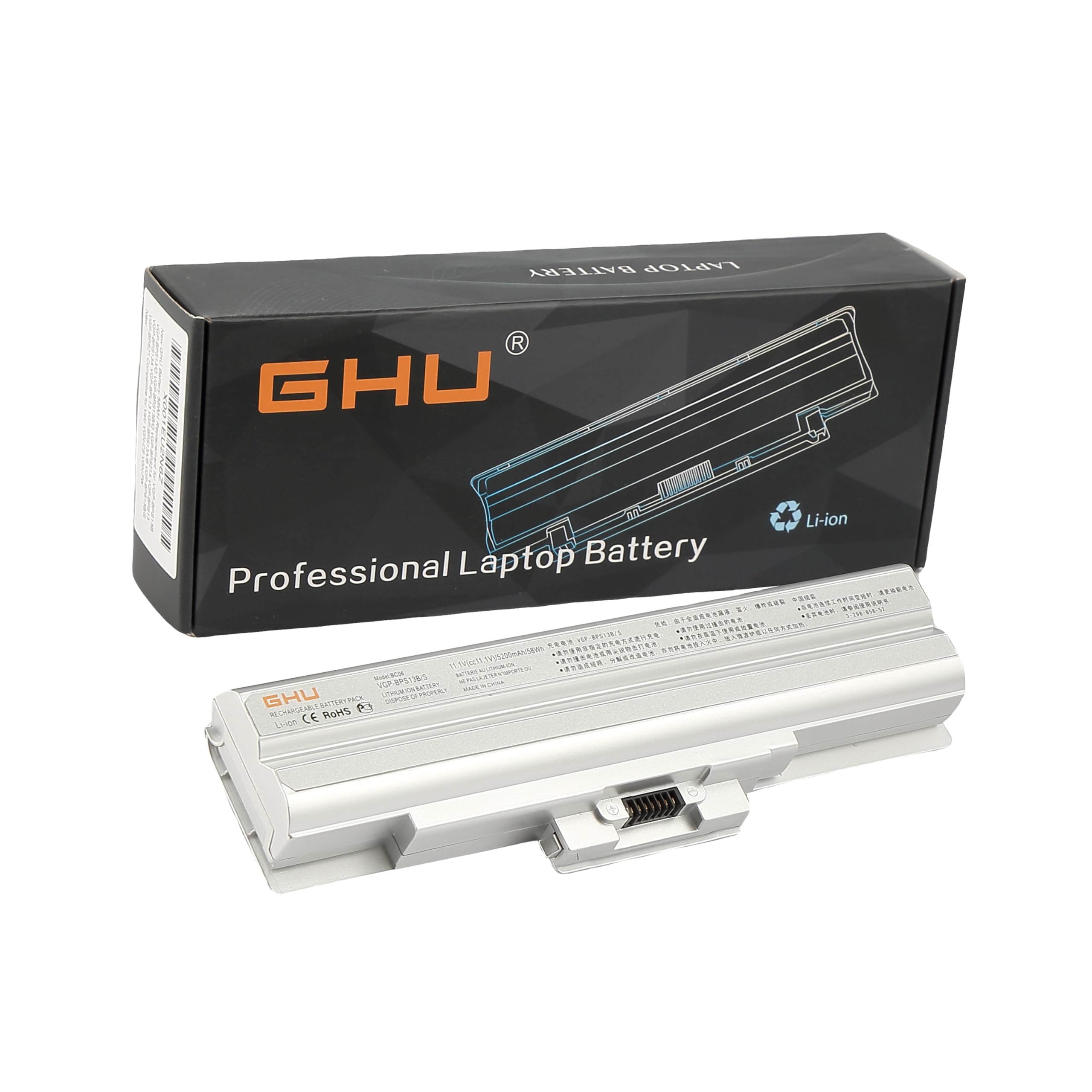 Ghu New Battery 58Wh Replacement For Vgp Bps13B Vgp Bps13/Q Vgp Bps13B/Q Vgp Bps21A Vgp Bps13 Vgp Bps13A Vgp Bpl13 Vgp Bps13A/B