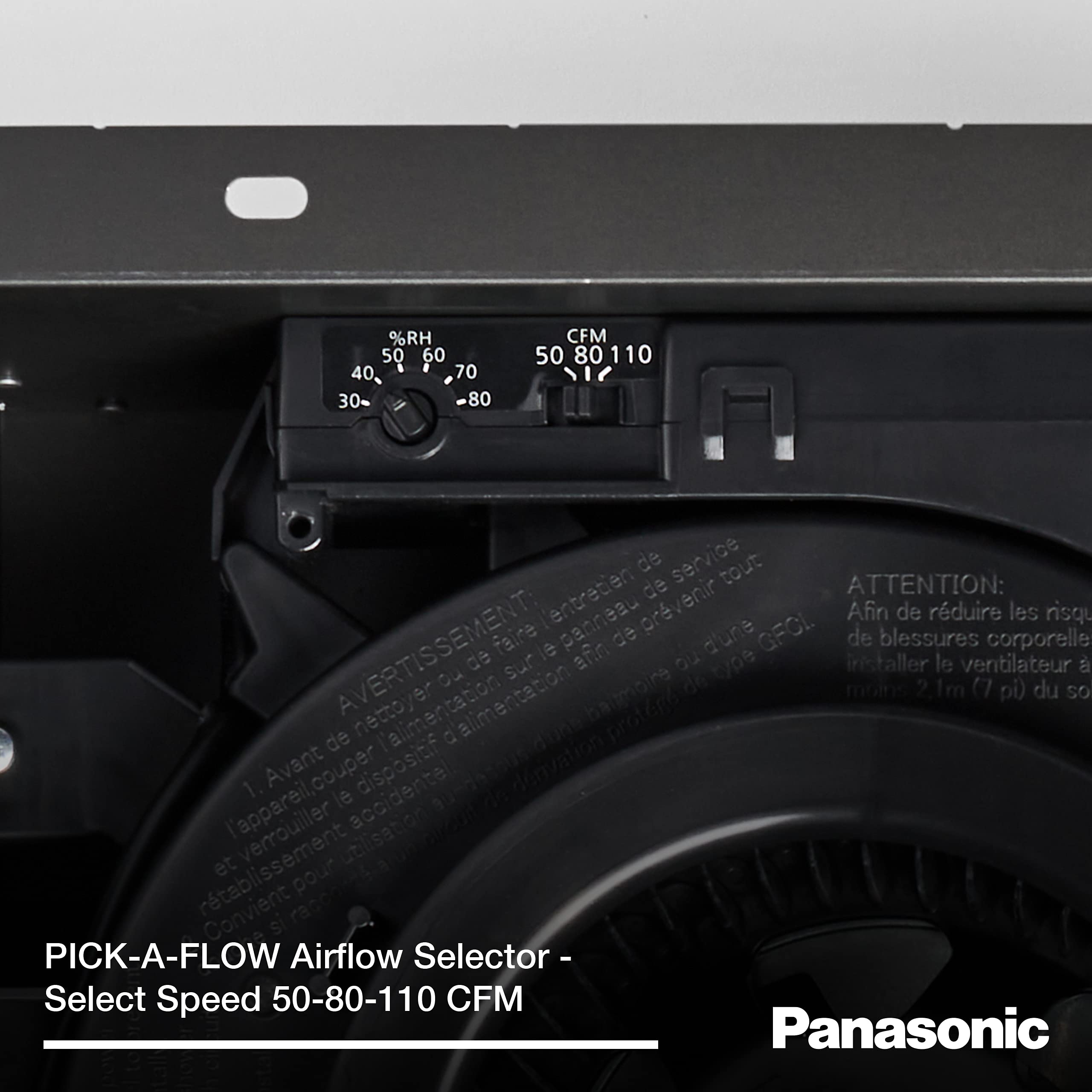 Panasonic Fv 0511Vfc1 Whisperfit Dc Retrofit Ventilation Fan With Condensation Sensor, 50, 80 Or 110 Cfm, Quiet Energy Star Cert