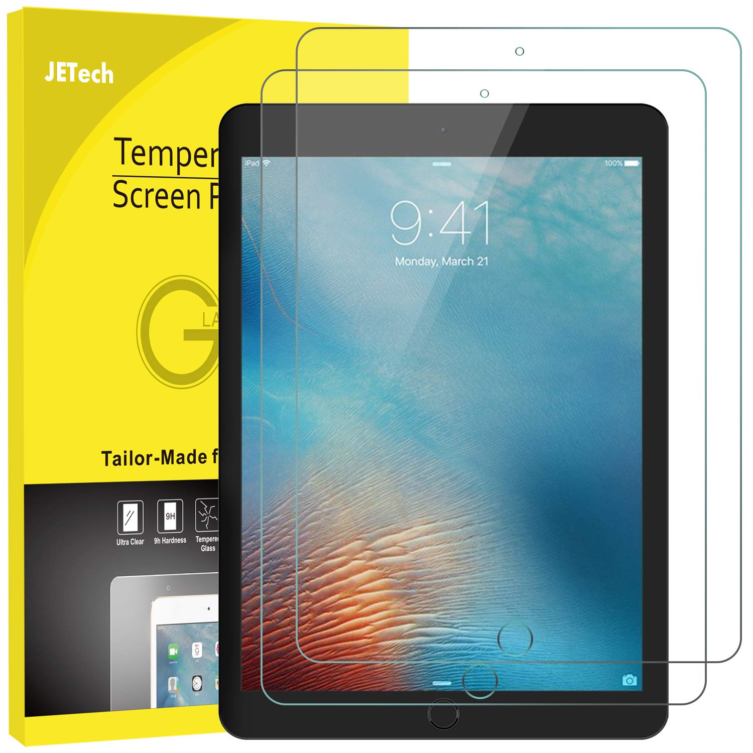 Jetech Screen Protector For Ipad Mini 5/4 (2019/2015 Model, 5Th/4Th Generation), Tempered Glass Film, 2 Pack