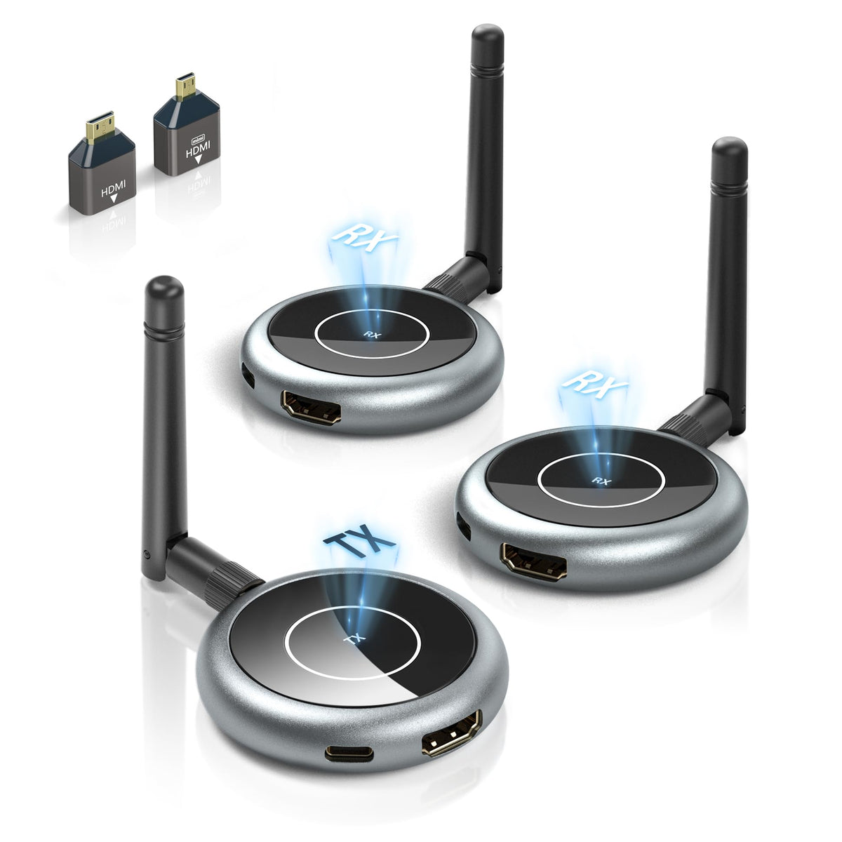 Wireless Hdmi Transmitter And Receiver, Wirelessly Simultaneous Expansion Of Multiple Televisions,5G 1080P@ 60Hz Hdmi Extender,P