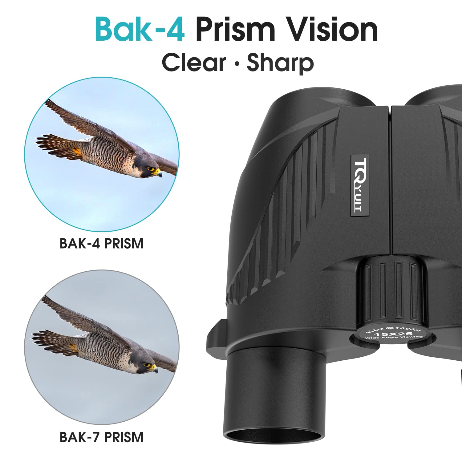 Binoculars 15X25 For Adults And Kids, High Power Easy Focus Binoculars With Low Light Vision, Compact Binoculars For Bird Watchi