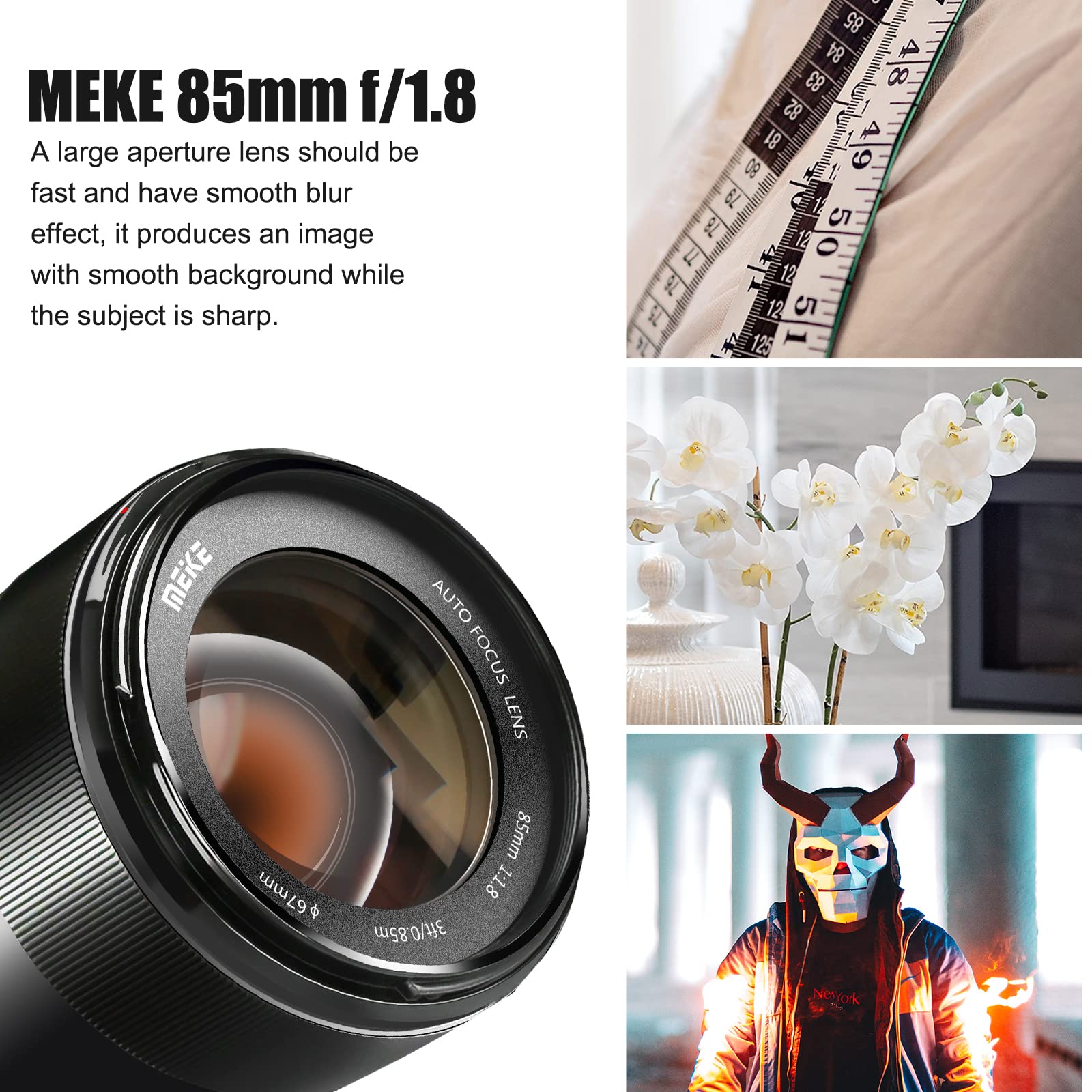 Meike 85Mm F1.8 Full Frame Auto Focus Medium-Telephone Portrait Lens Compatible With Canon Eos Ef Mount Digital Slr Cameras 5D M