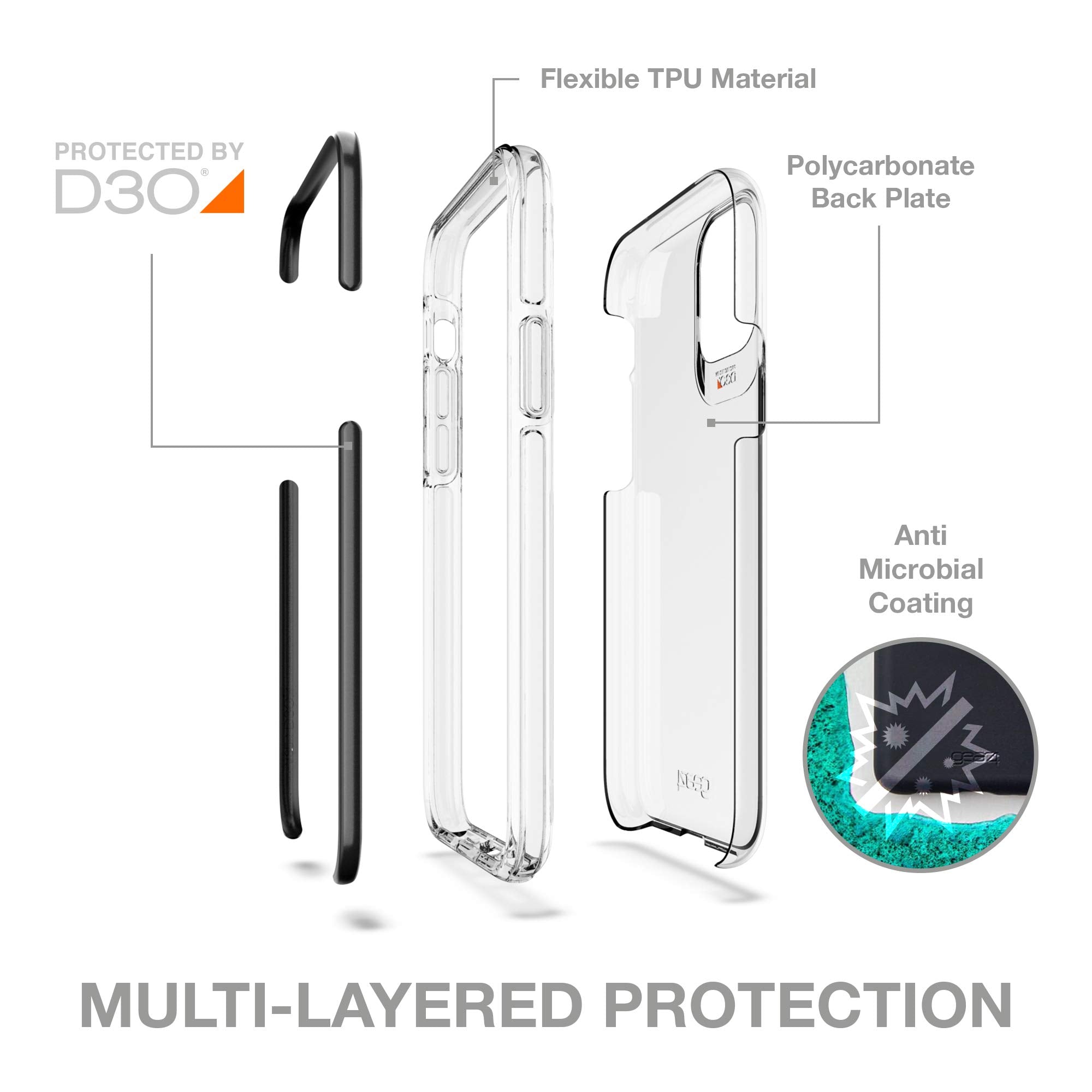 Gear4 Piccadilly Compatible With New Iphone Se (2020) Case, Advanced Impact Protection, Integrated D3O Technology, Protective Ph