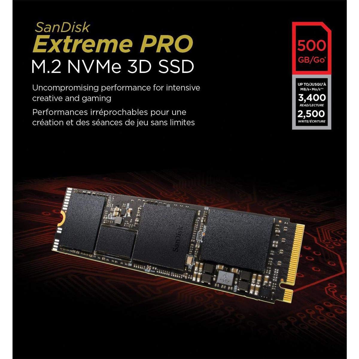 Sandisk Extreme Pro M2 Nvme 3D Ssd   500Gb