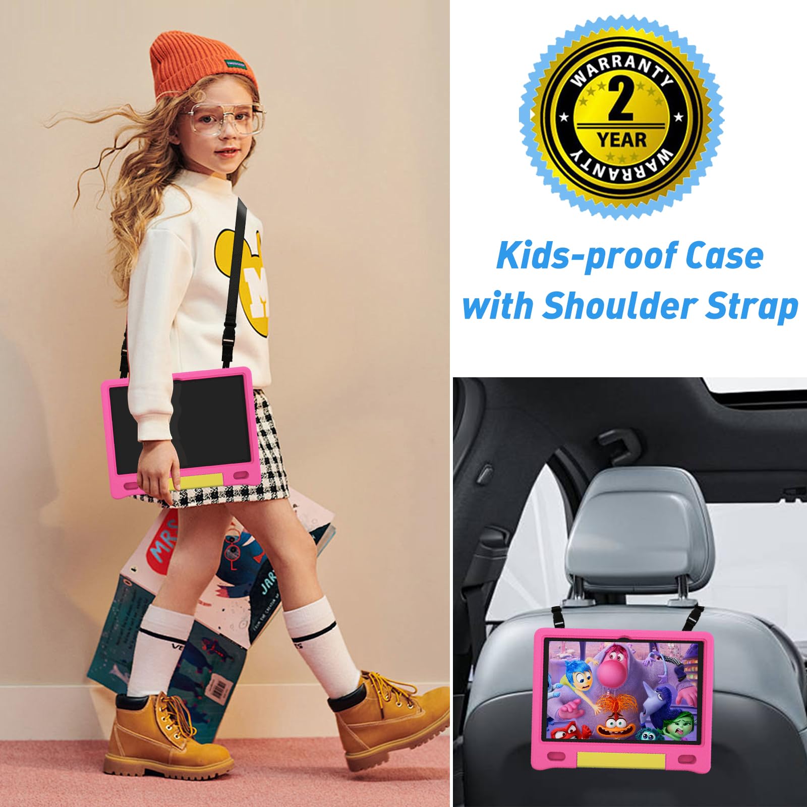 Vneimqn Kids Tablet, 10.1 Inch Tablet For Kids, Android 14, 64Gb, Octa-Core Cpu, Wifi, Big Battery, Kids Conten, Parental Contro