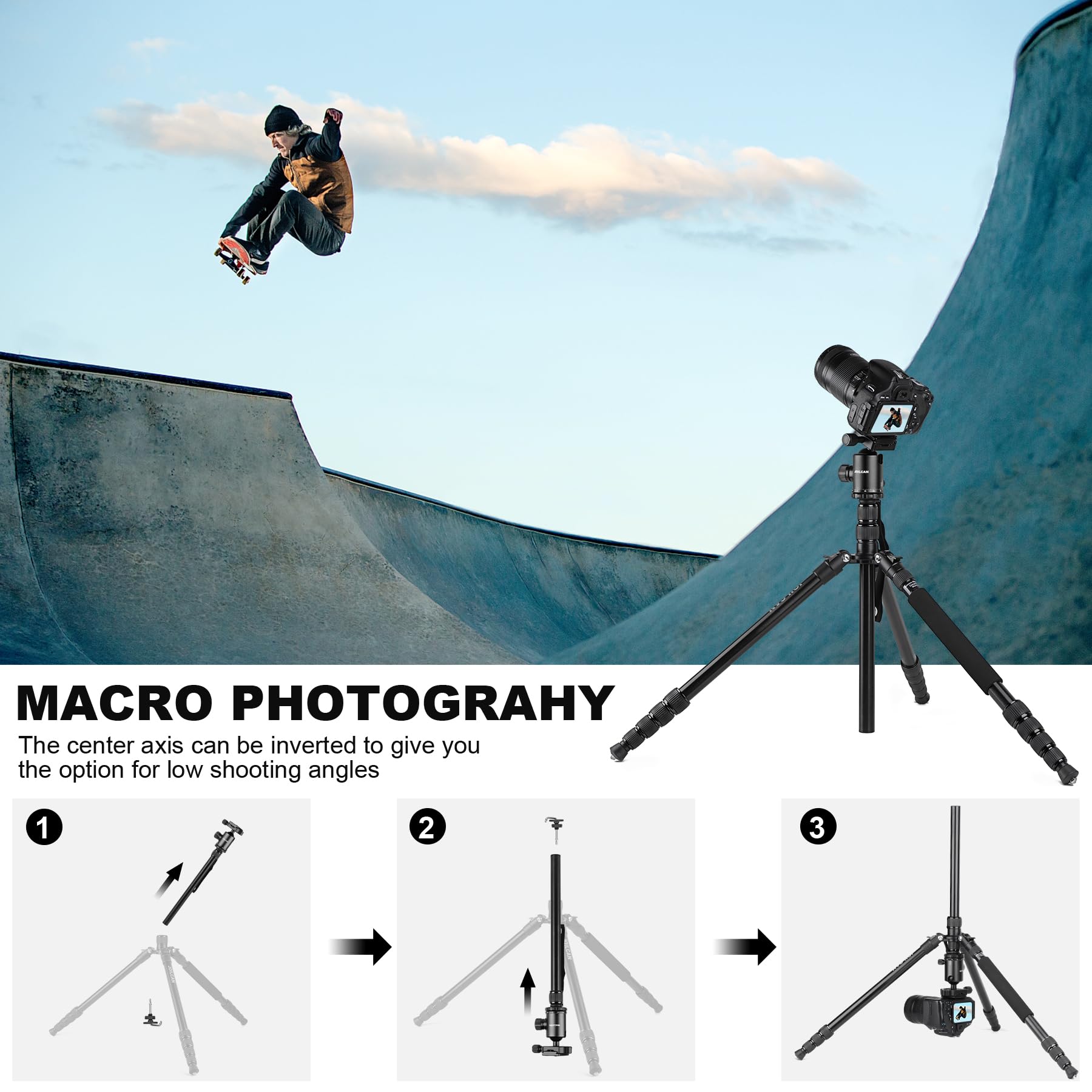 80/85 Inches Heavy Duty Tripod For Camera And Phone, 85'' Camera Monopod Tripod, Dslr Binoculars Spotting Scope Camcorders Video