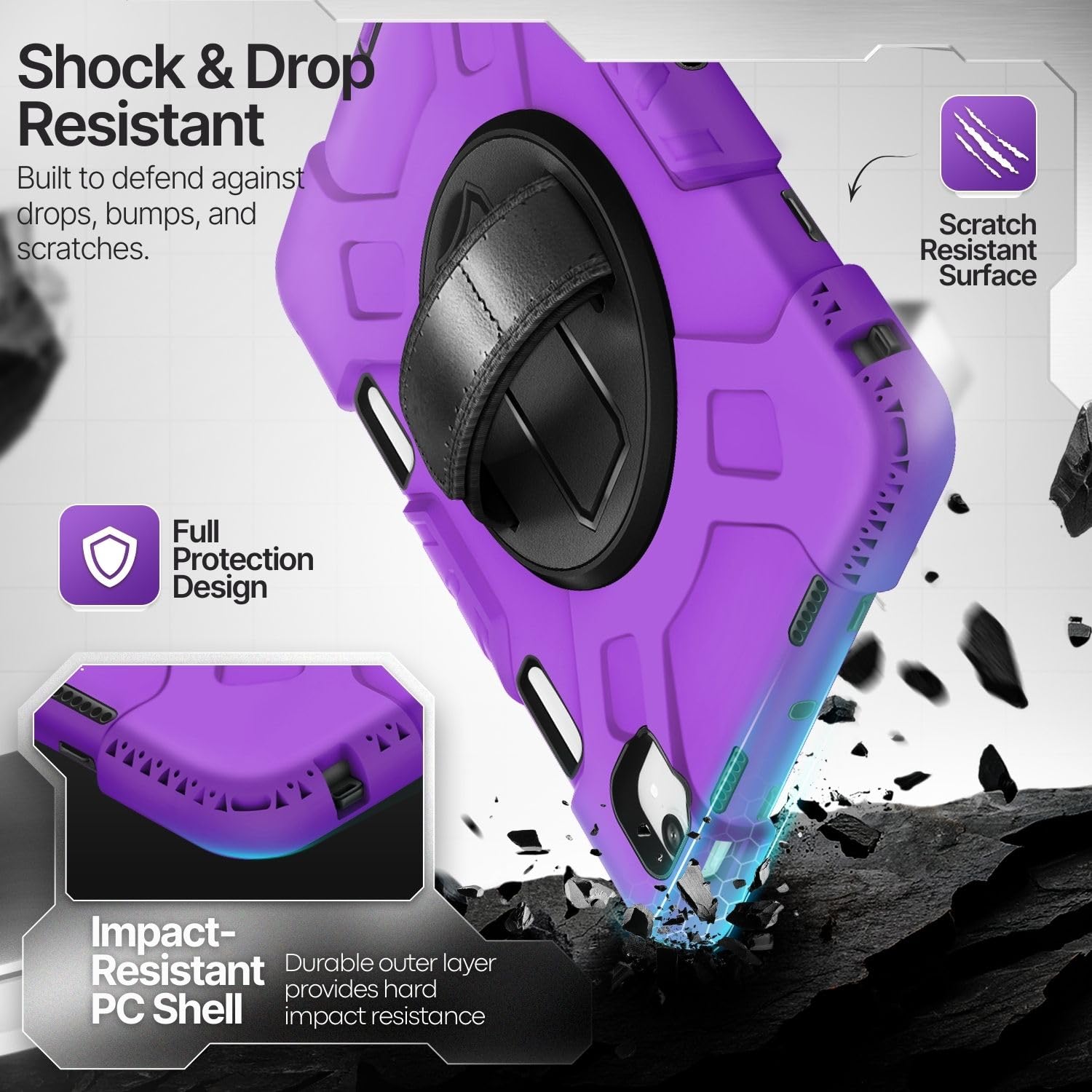 Tnp Protective Case For Ipad Air 6Th M2 2024 11 Inch, 5Th 4Th Gen 10.9 Inch And Ipad Pro 4Th 3Rd 2Nd Generation (2022 2021 2020