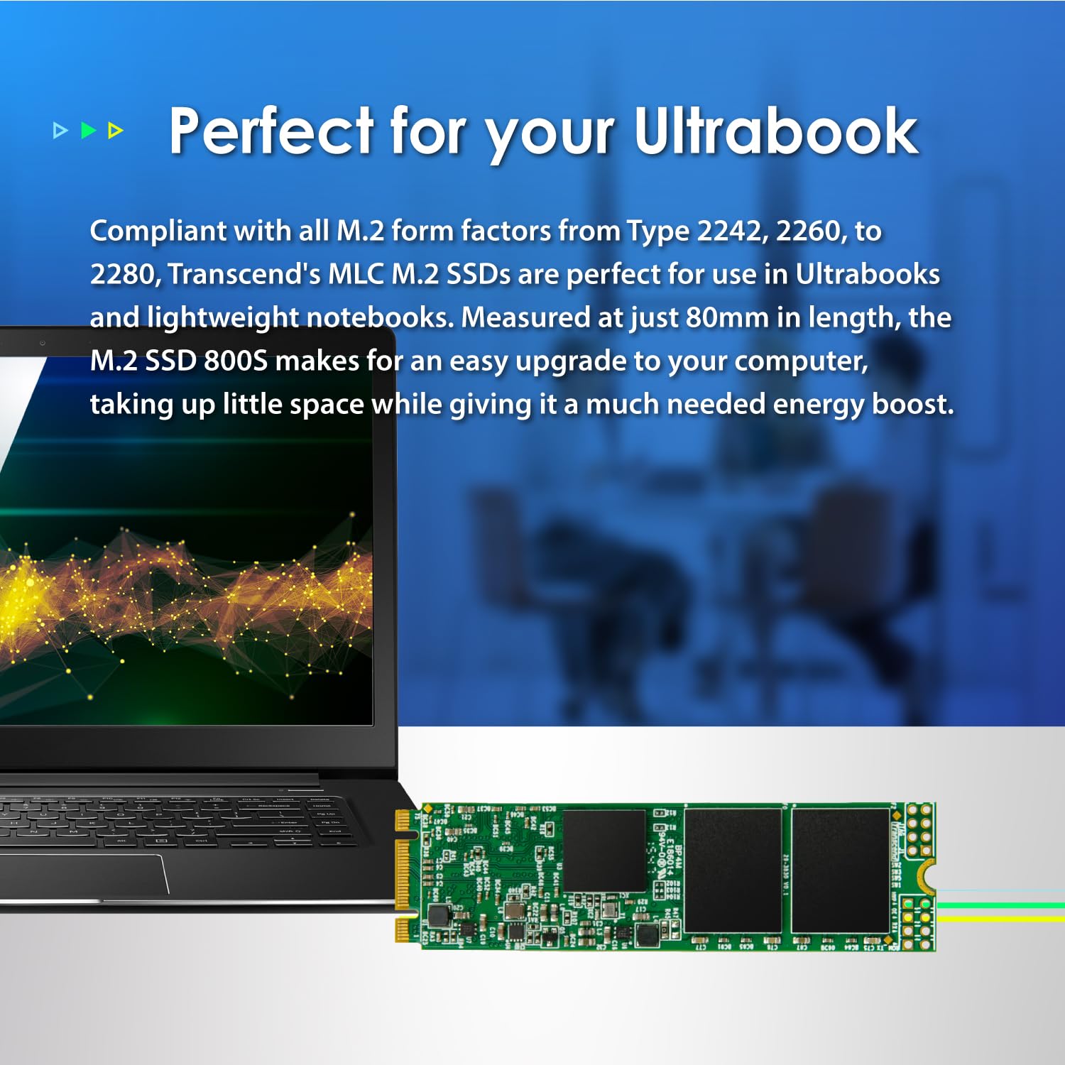 Transcend 256Gb Sata Iii 6Gb/S Mts800 80 Mm M.2 Solid State Drive (Ts256Gmts800)